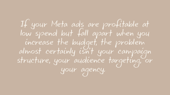 Why Your Meta Ads Stop Scaling (It's Not Your Budget or Targeting)