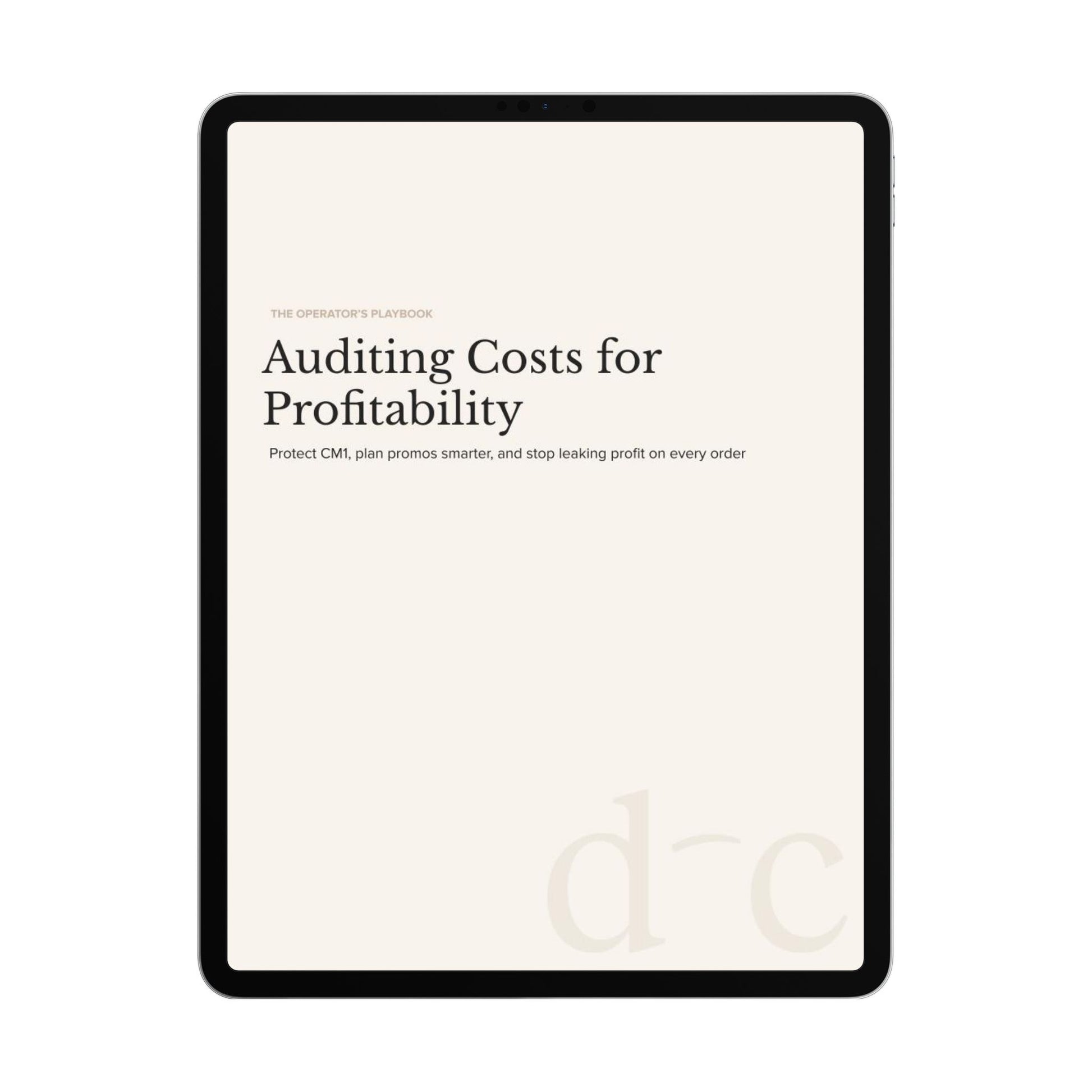 Auditing Costs for Profitability