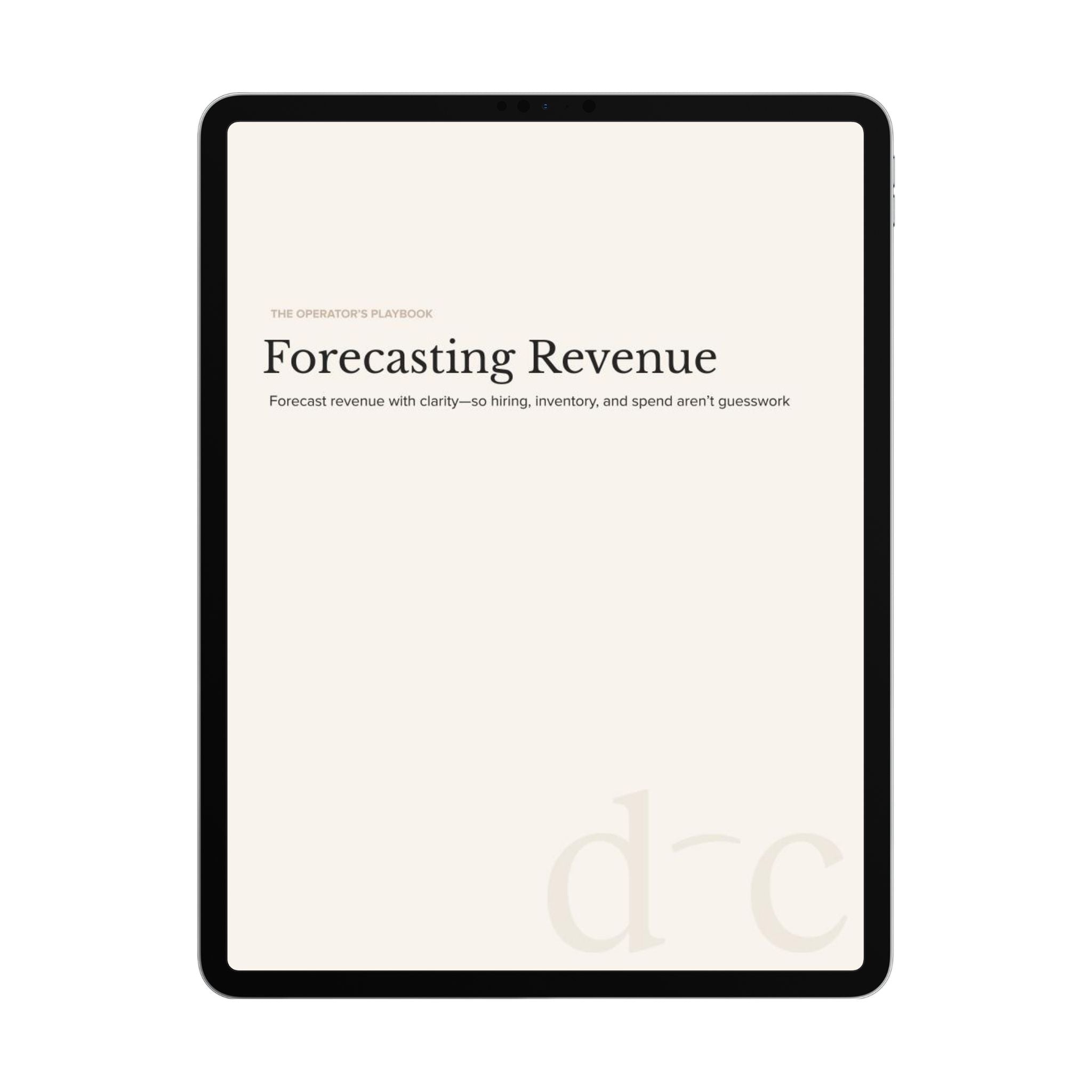 Forecasting Revenue