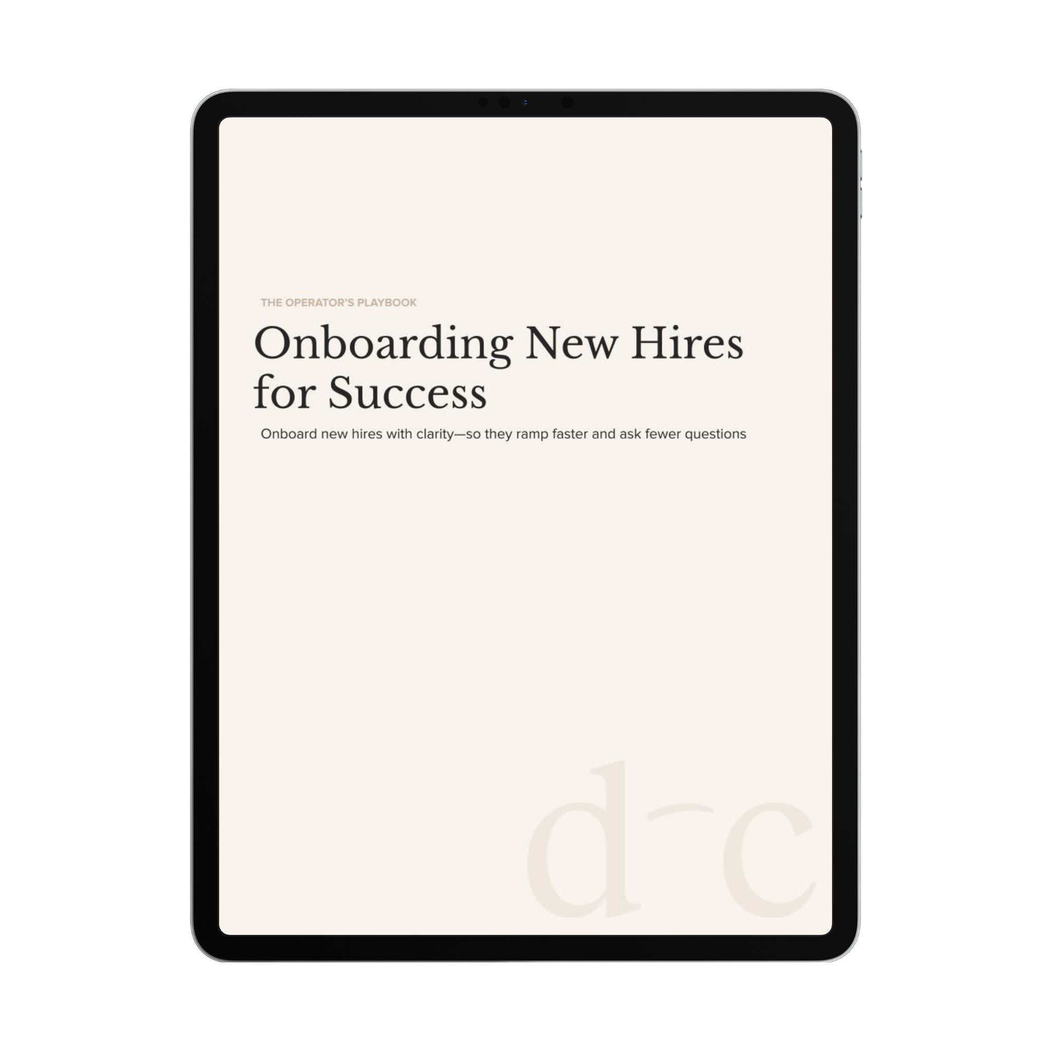 Onboarding New Hires for Success