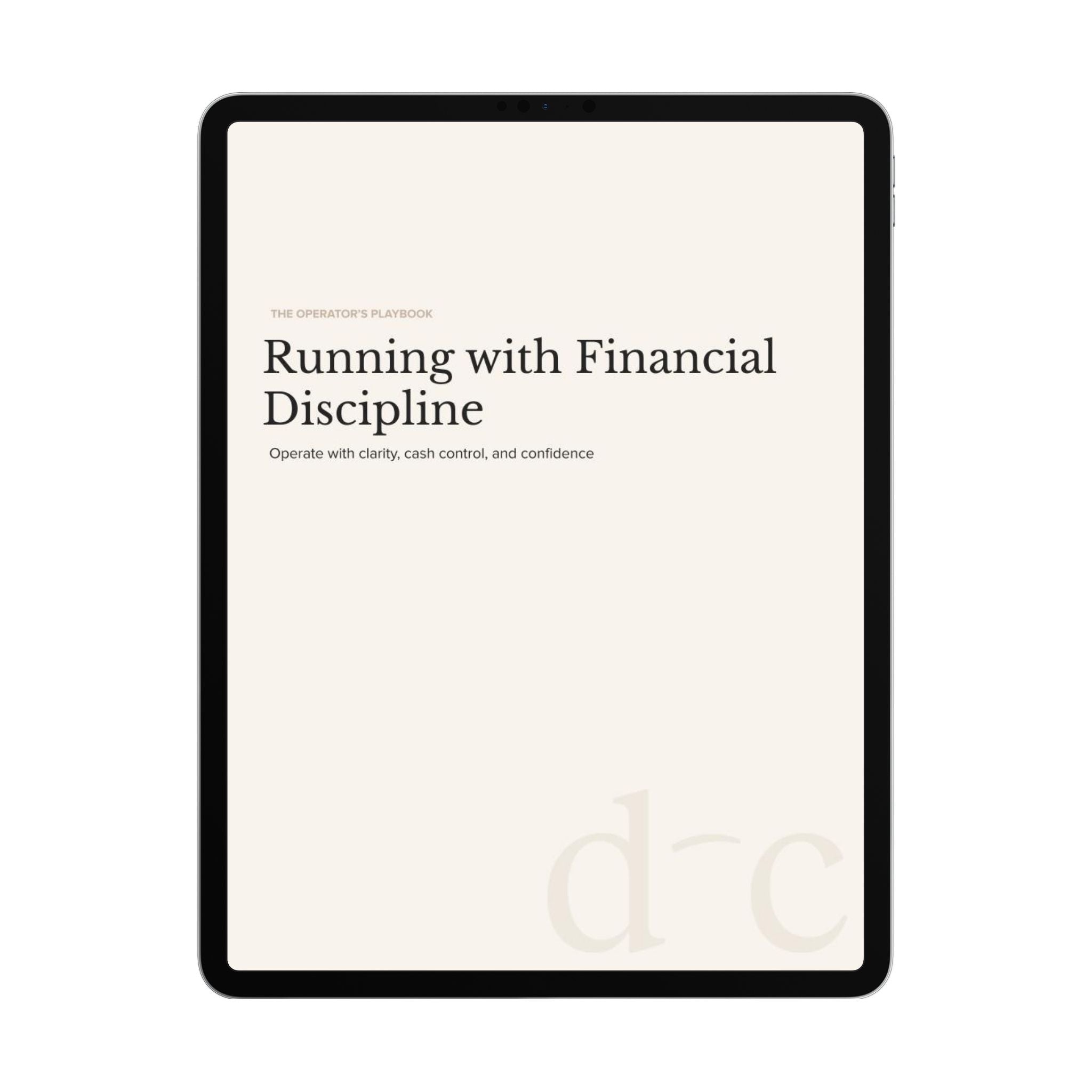 Running with Financial Discipline