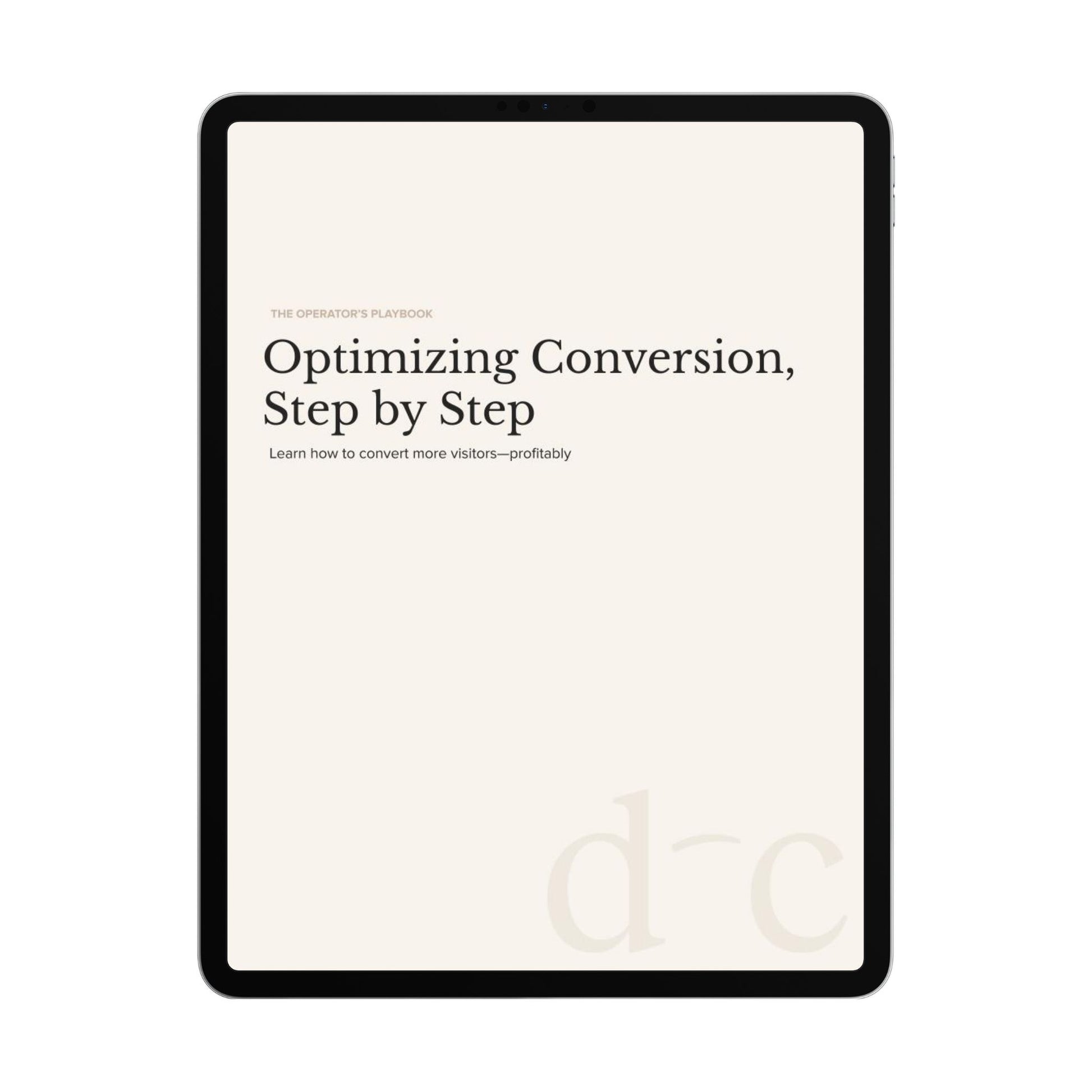 Optimizing Conversion, Step by Step