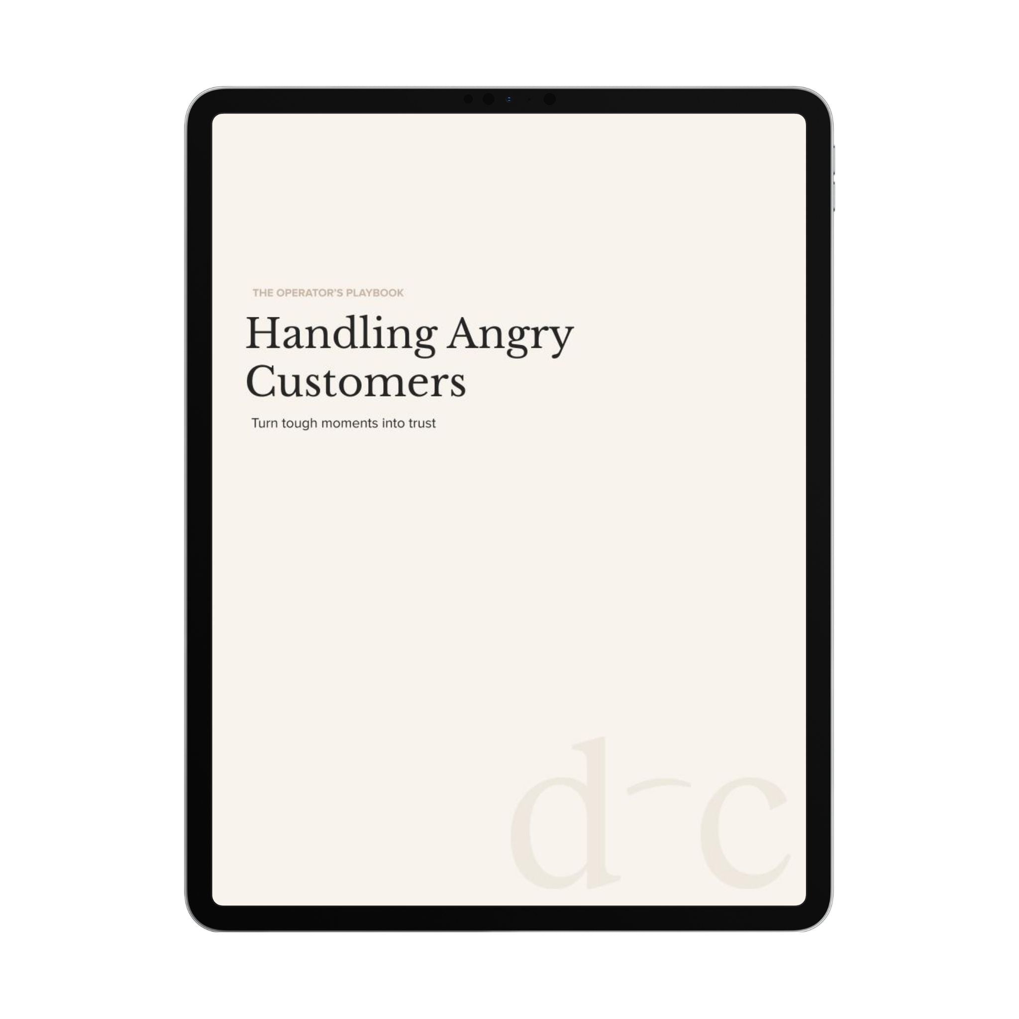 Handling Angry Customers