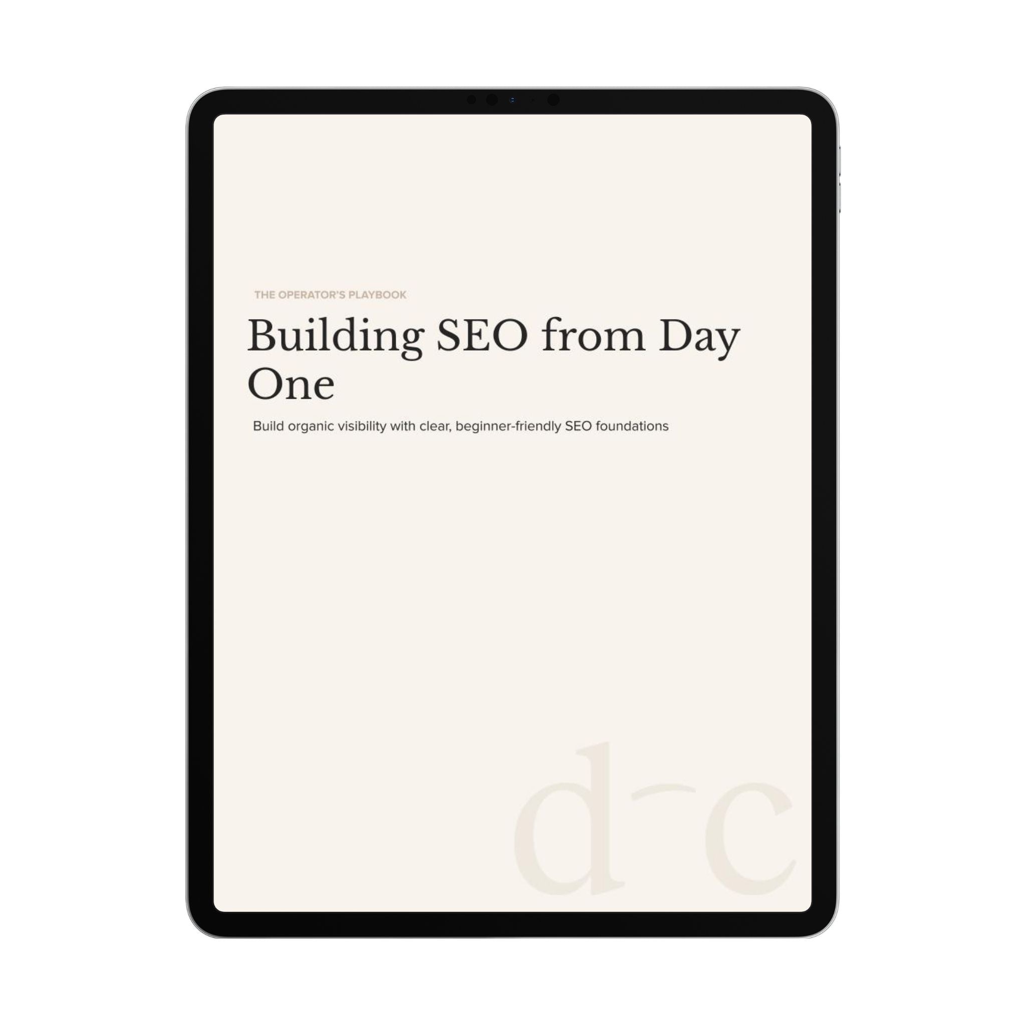 Building SEO from Day One