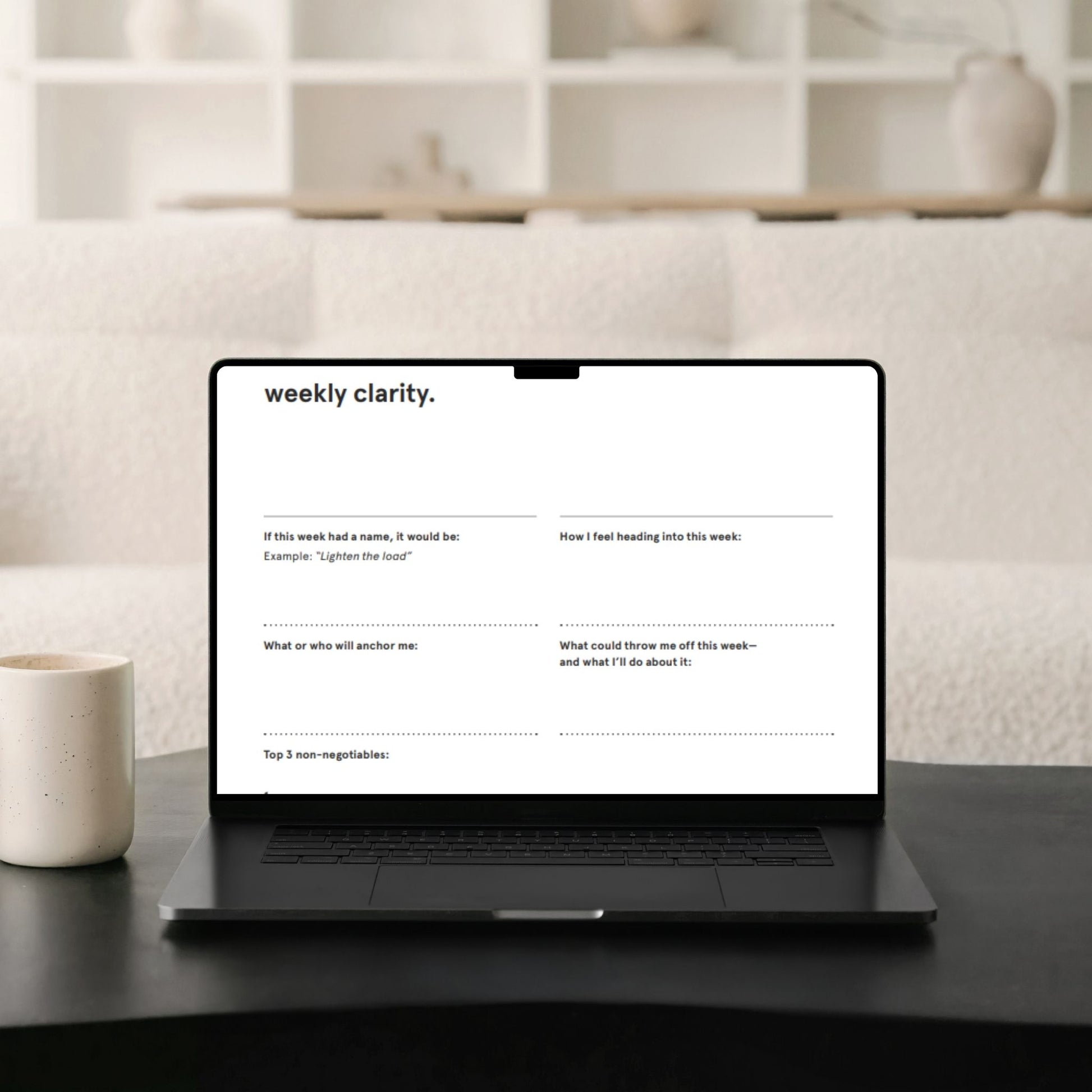 Weekly Planning Worksheet