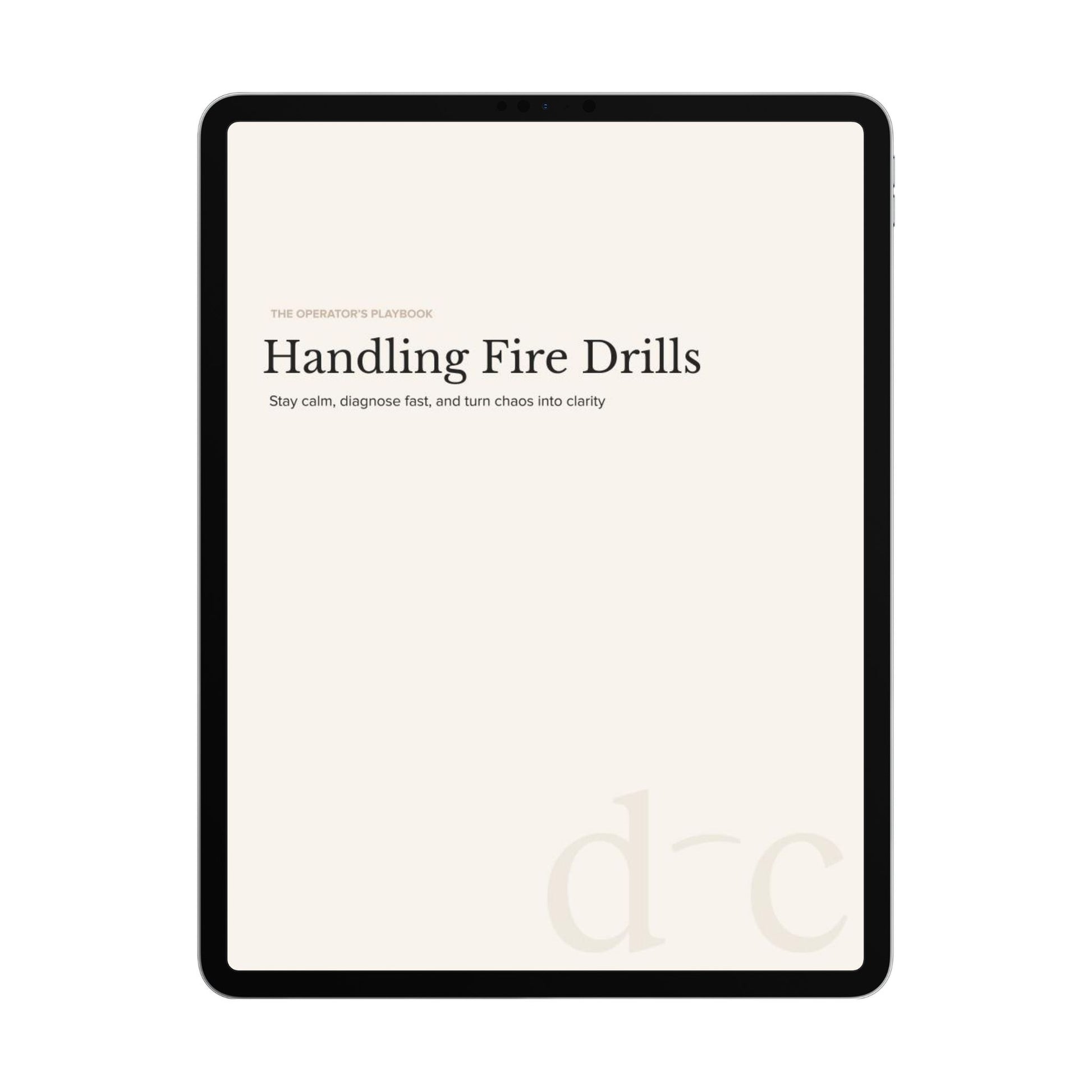Handling Fire Drills