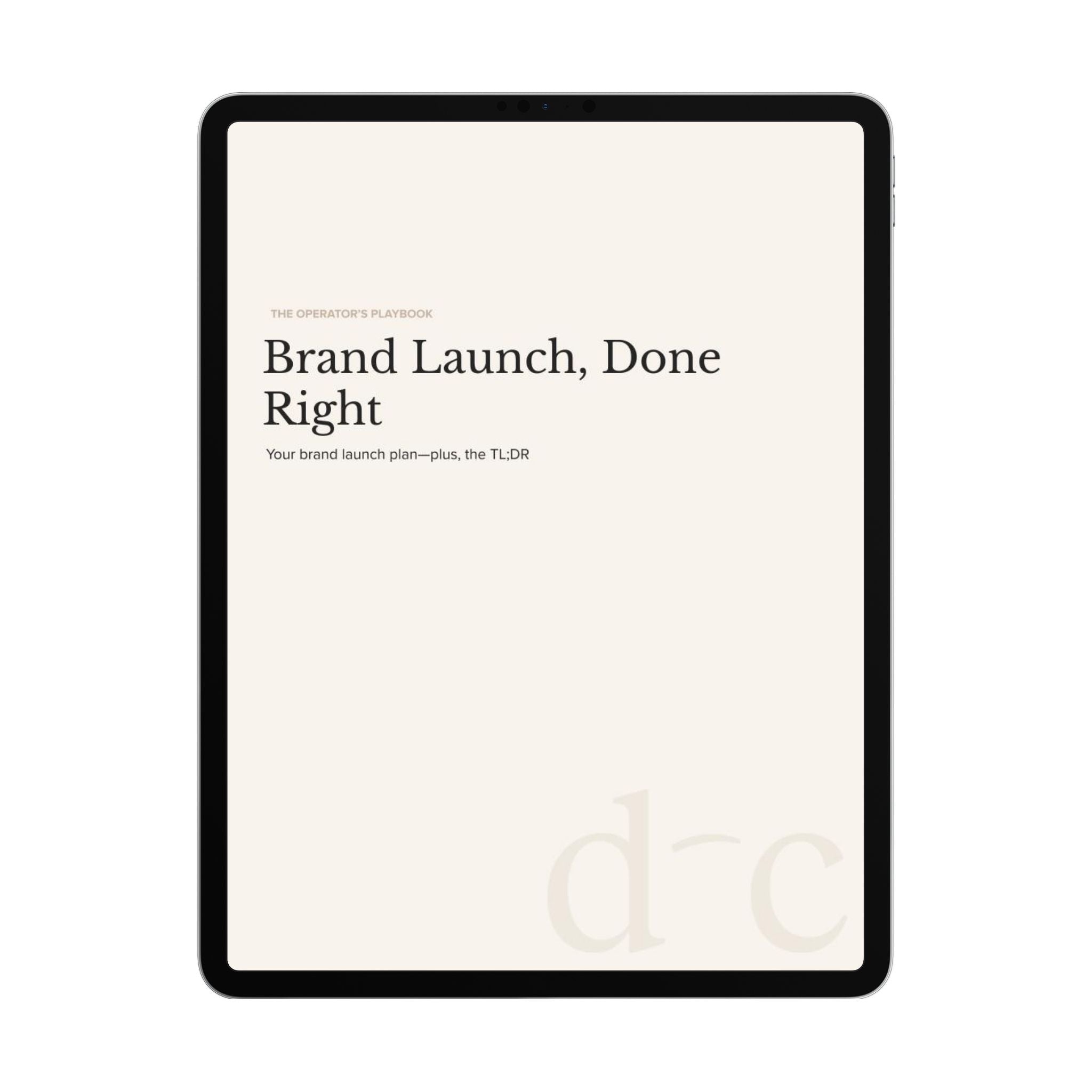 Brand Launch, Done Right