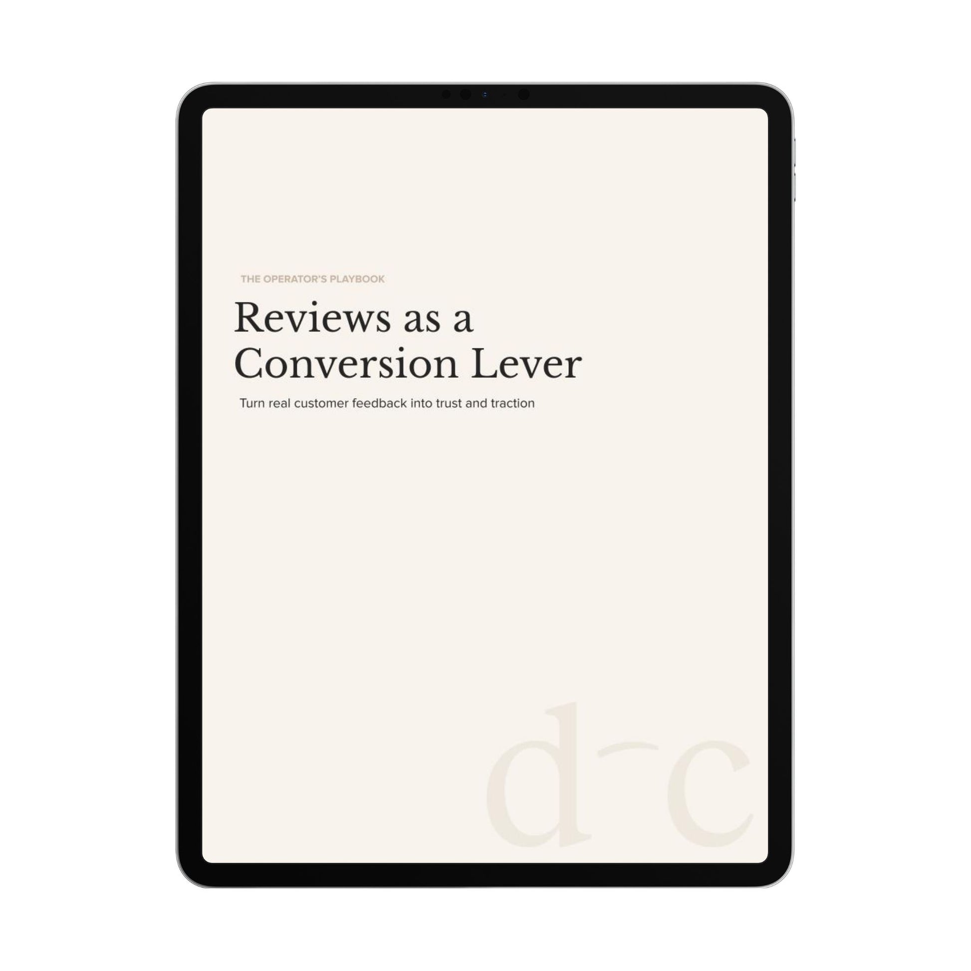 Reviews as a Conversion Lever