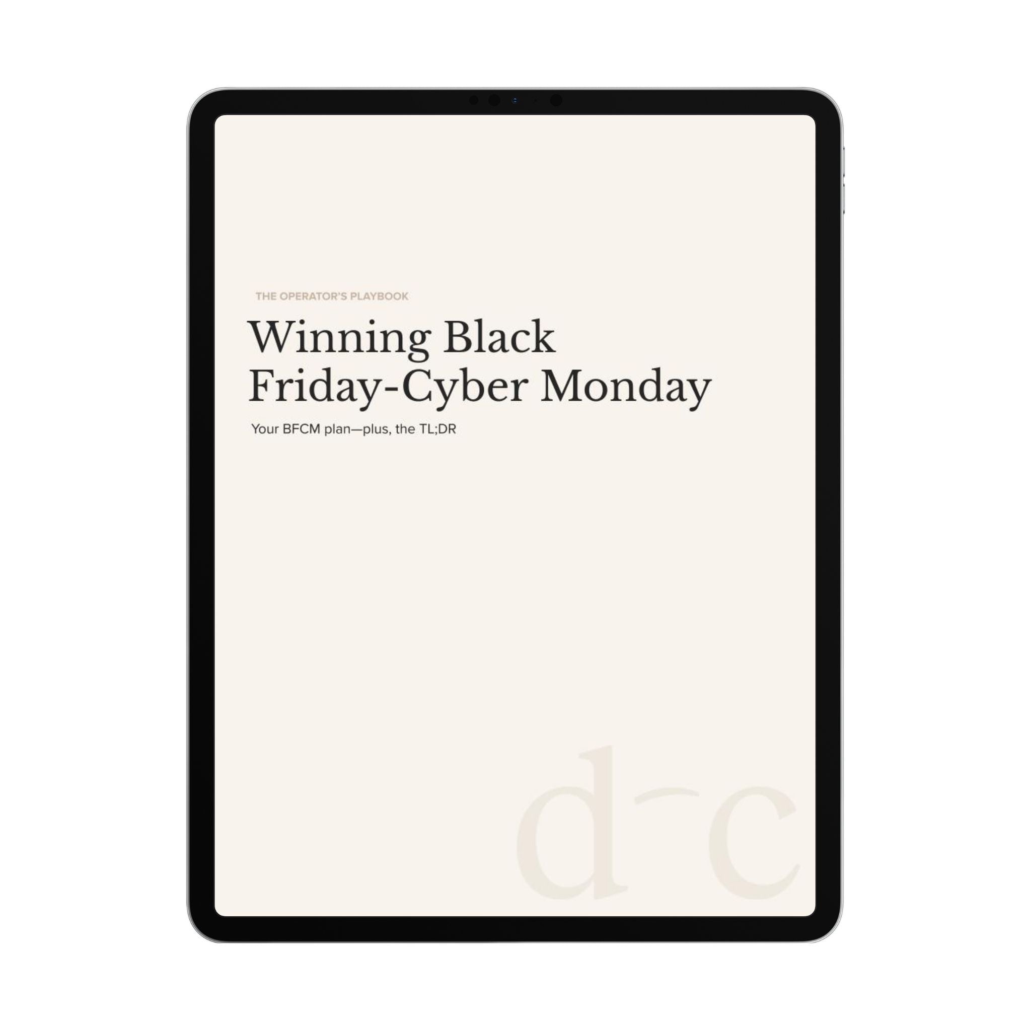 Winning Black Friday-Cyber Monday