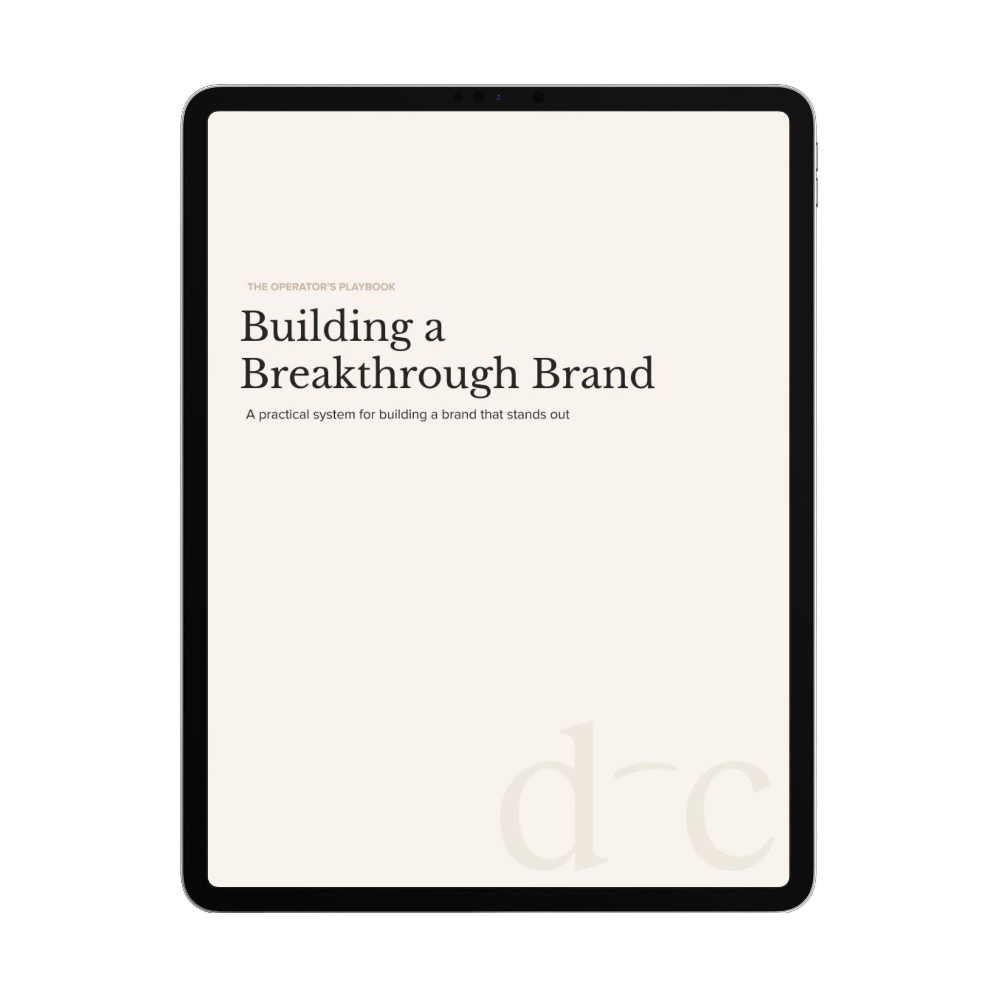 Building a Breakthrough Brand