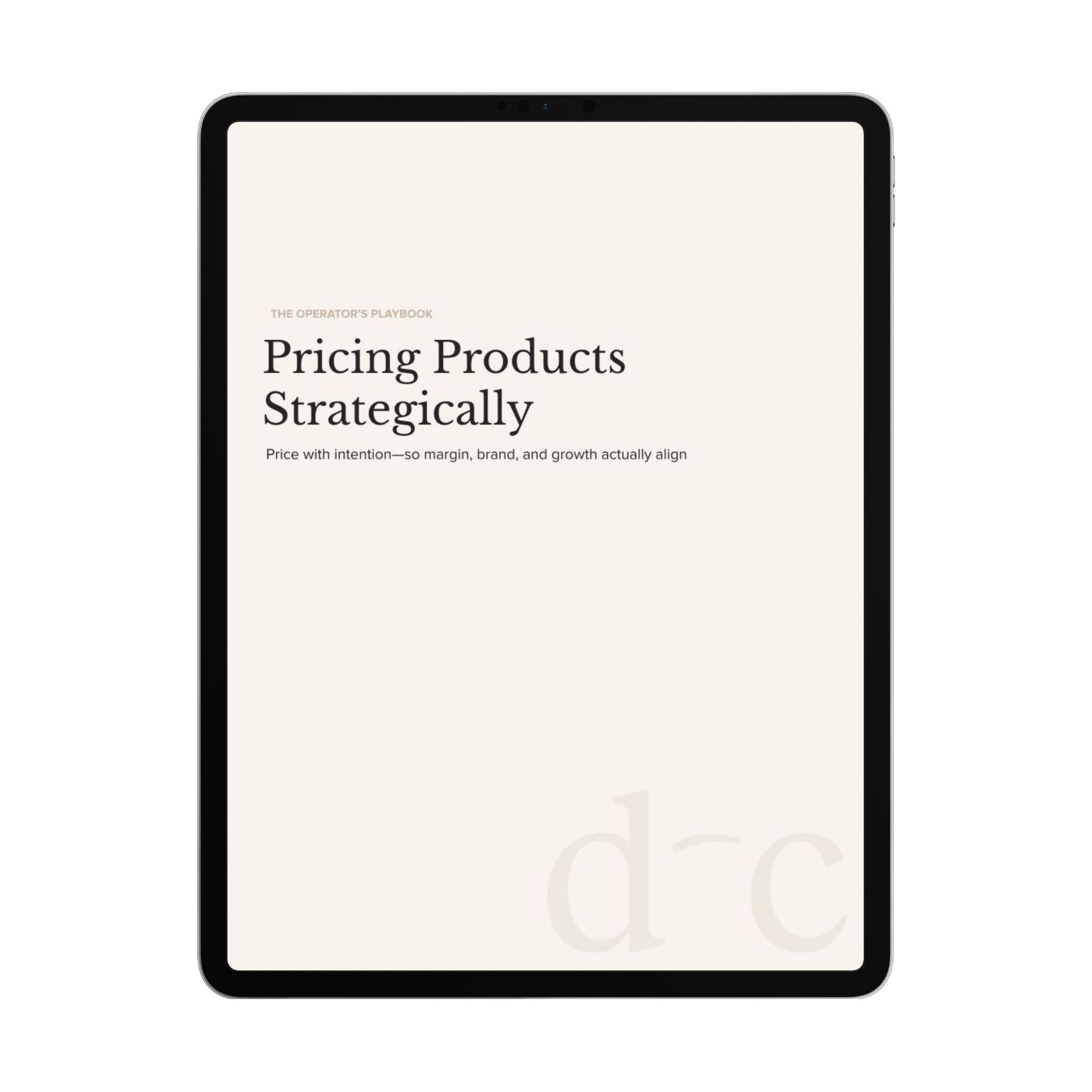 Pricing Products Strategically