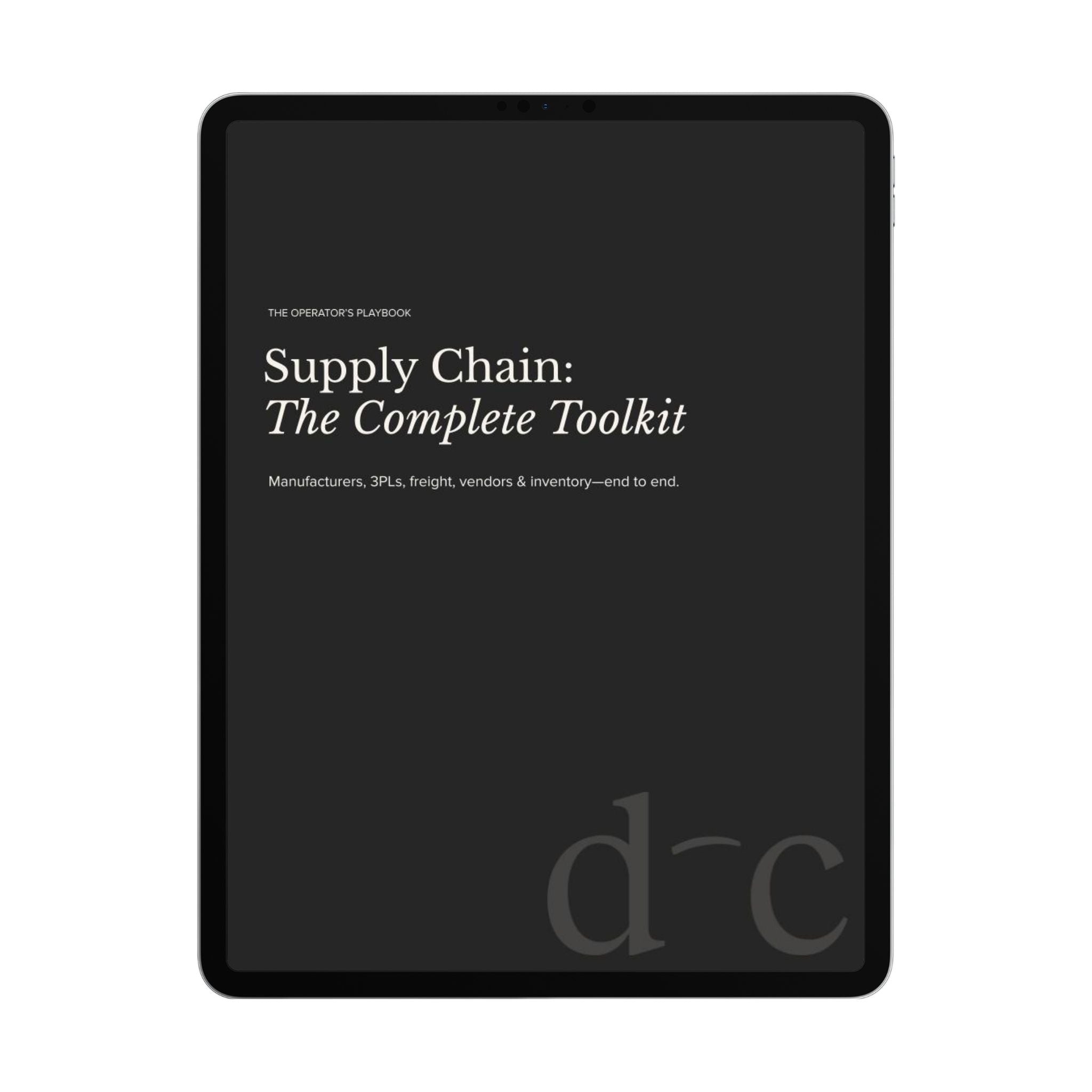 Supply Chain: The Complete Toolkit