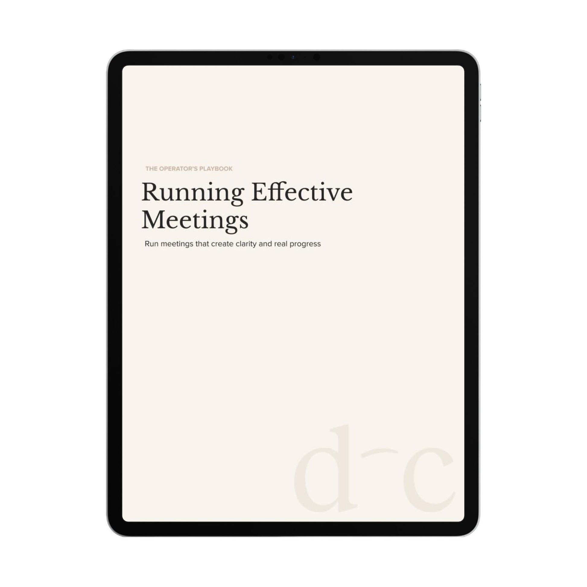 Running Effective Meetings