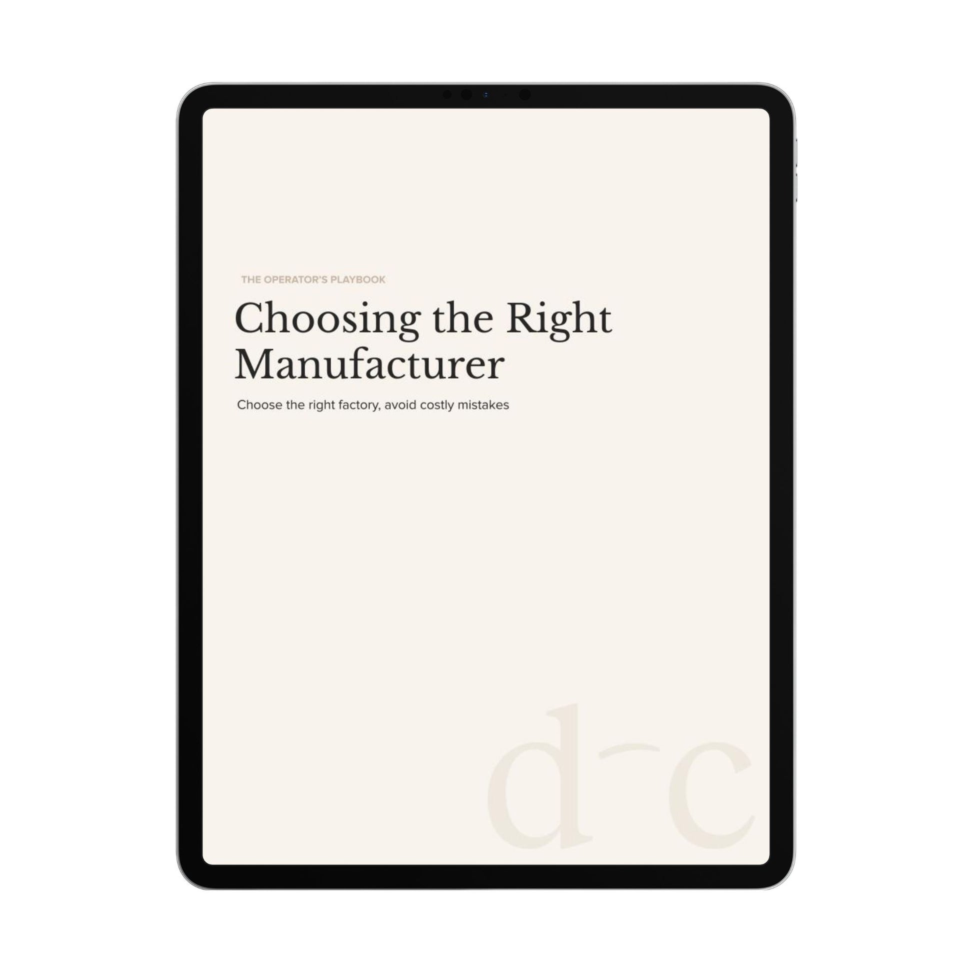 Choosing the Right Manufacturer