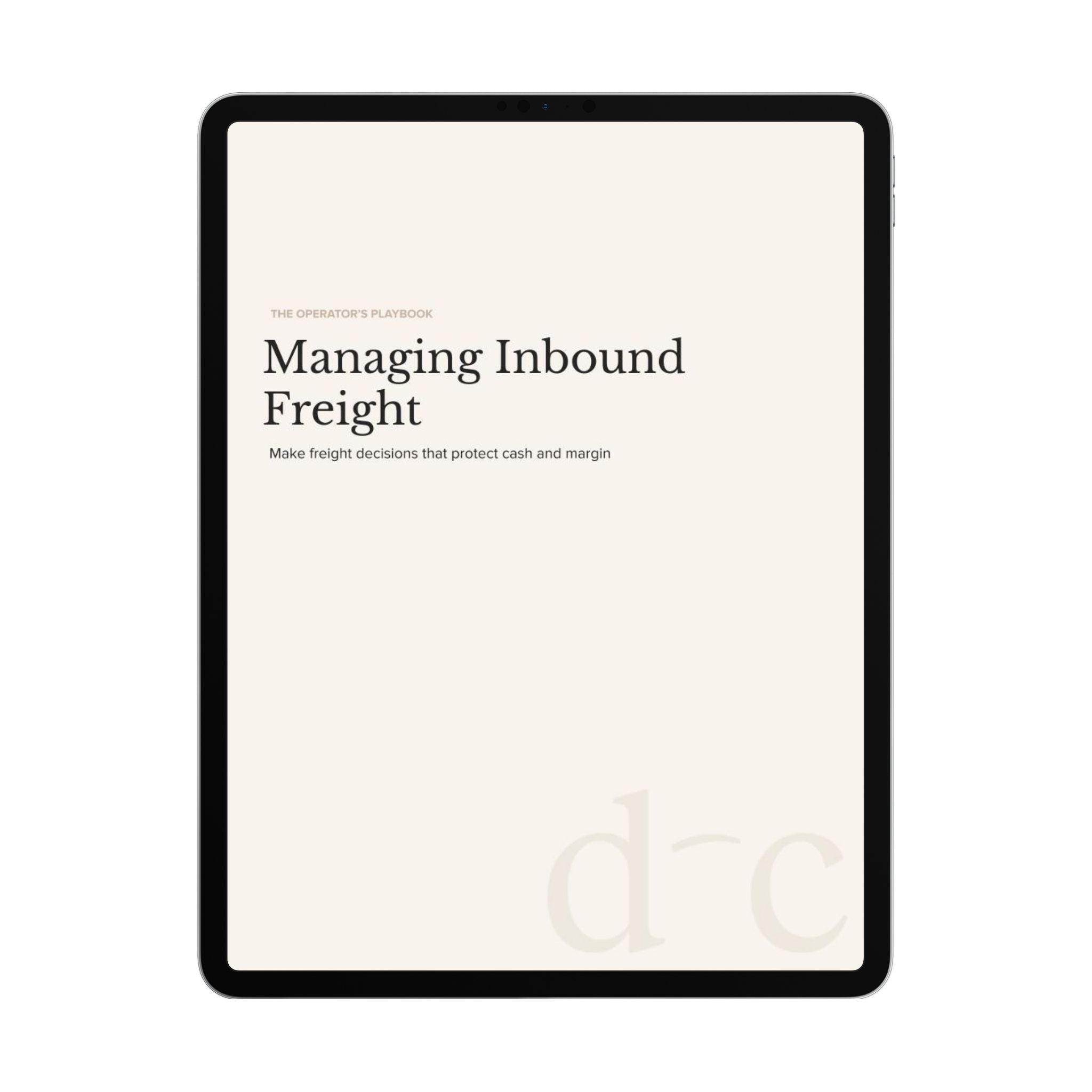 Managing Inbound Freight