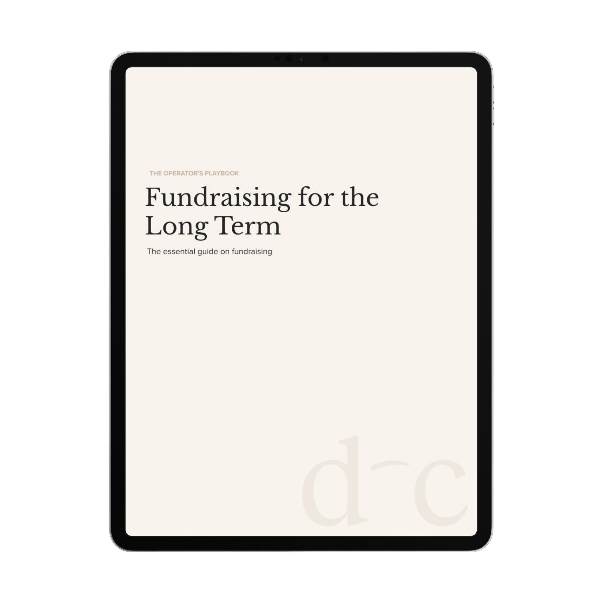 Fundraising for the Long Term