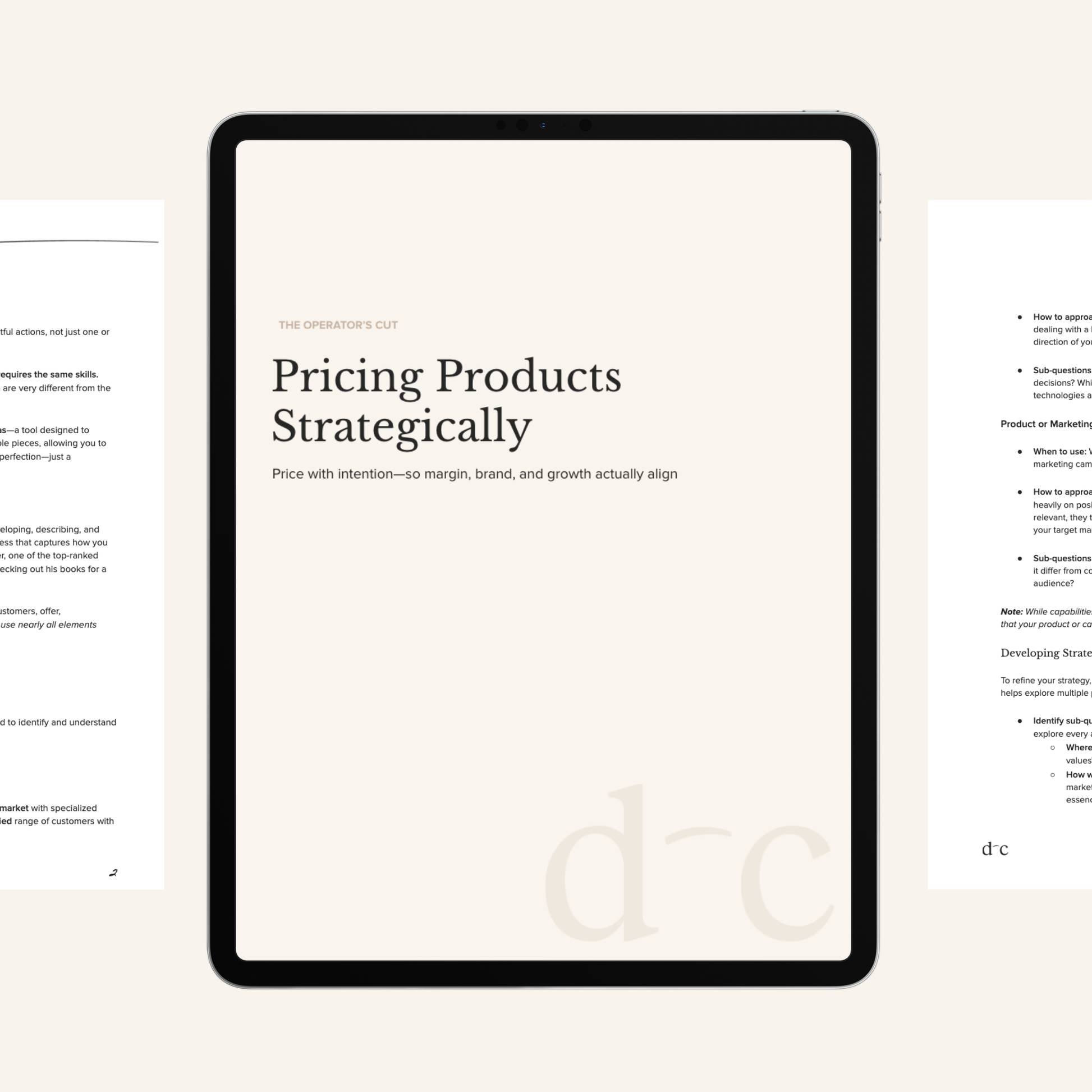 Pricing Products Strategically