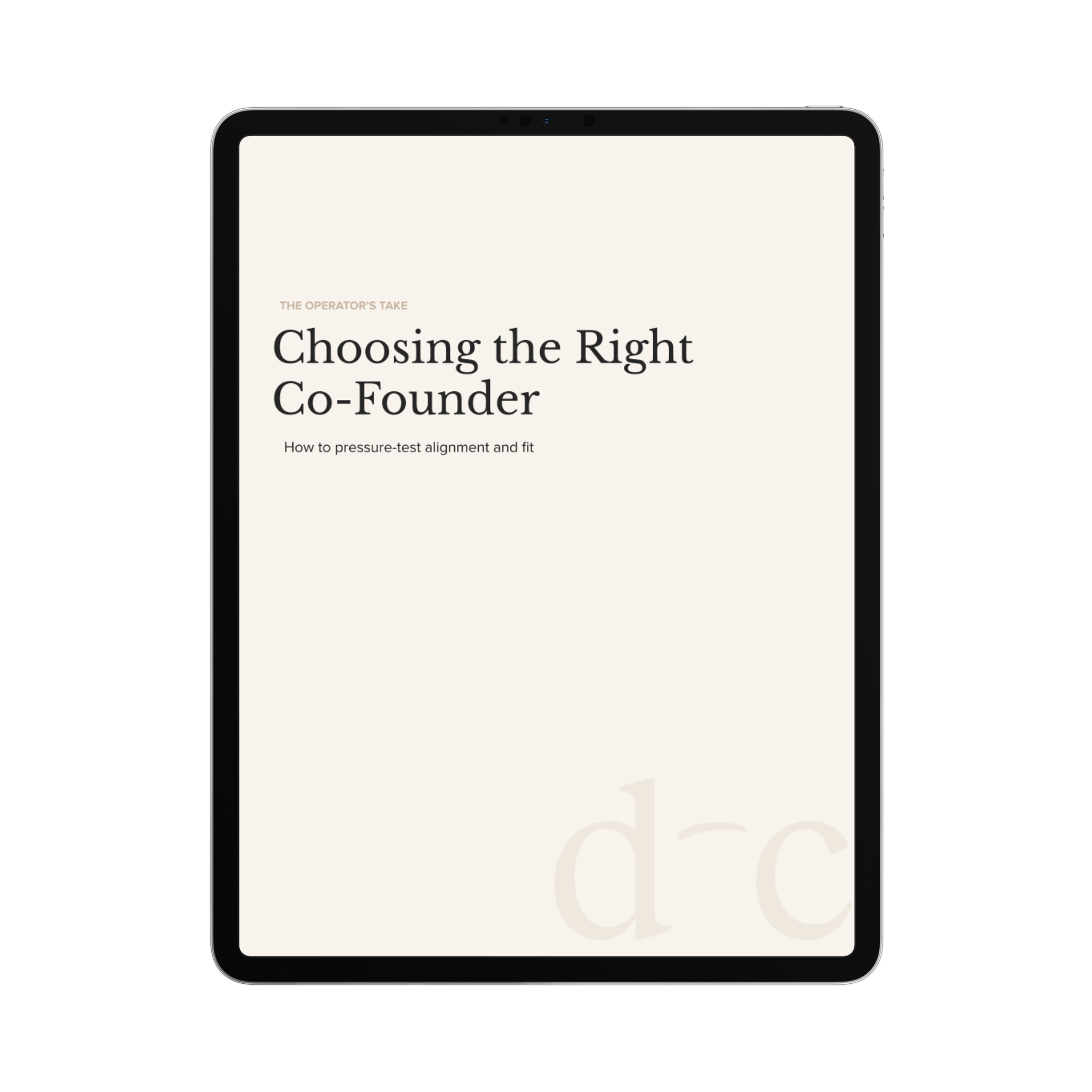 Choosing the Right Co-Founder