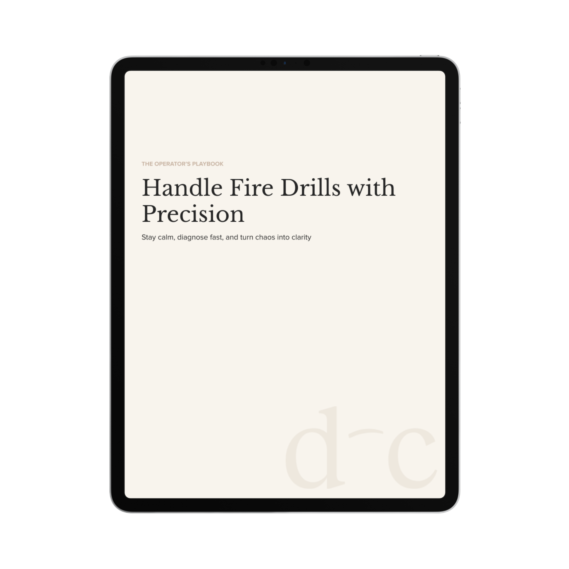 Handle Fire Drills with Precision