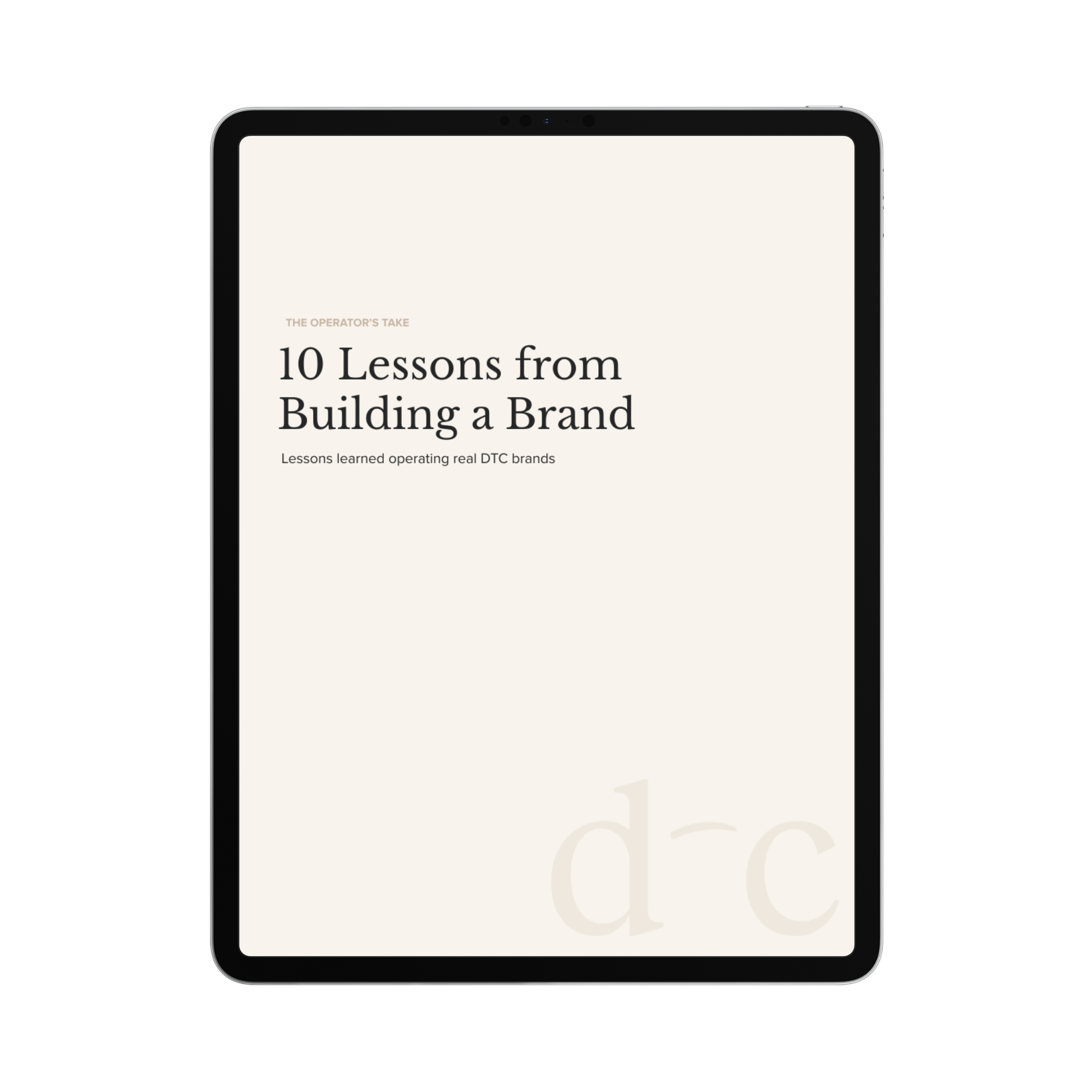 10 Lessons from Building a Brand