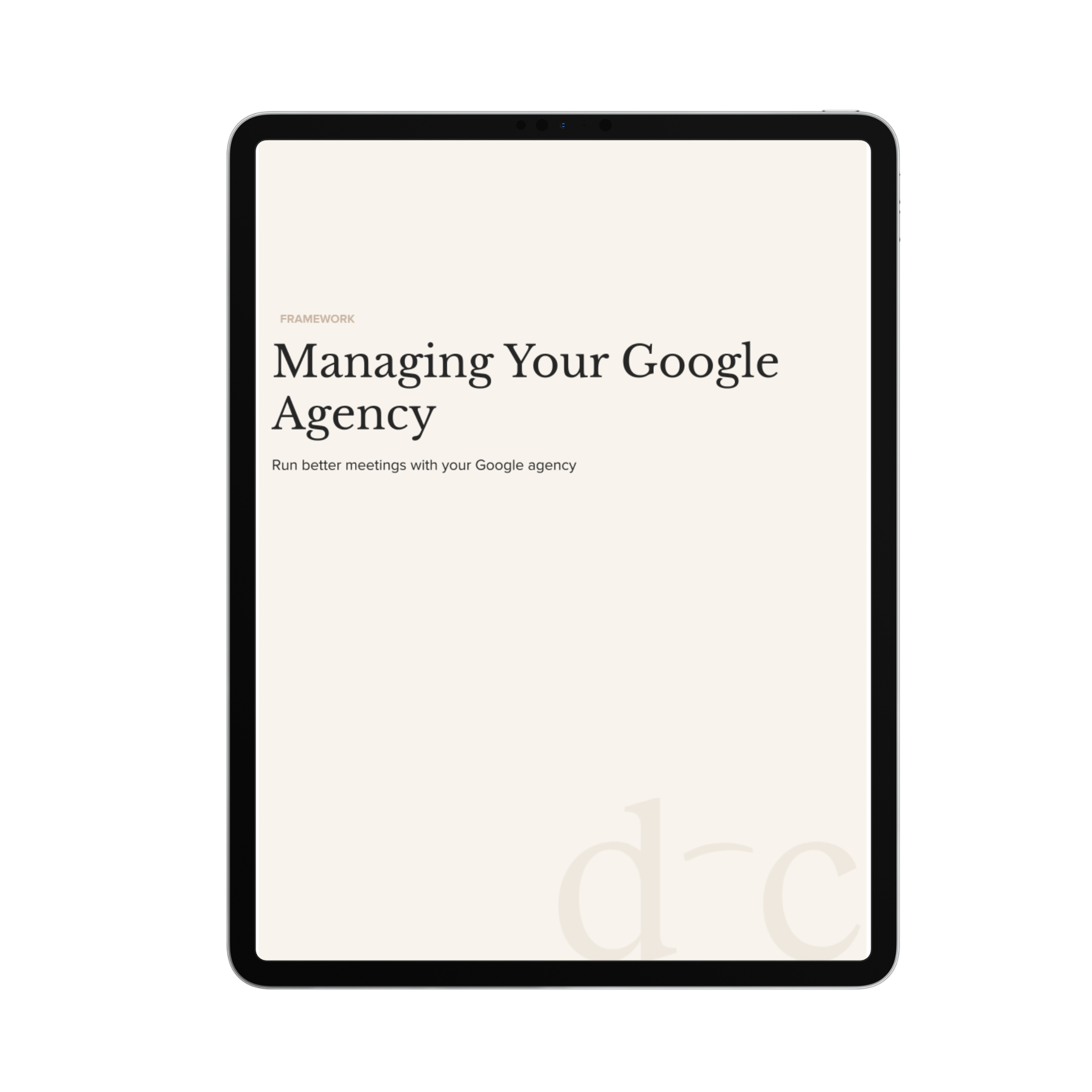 Managing Your Google Agency