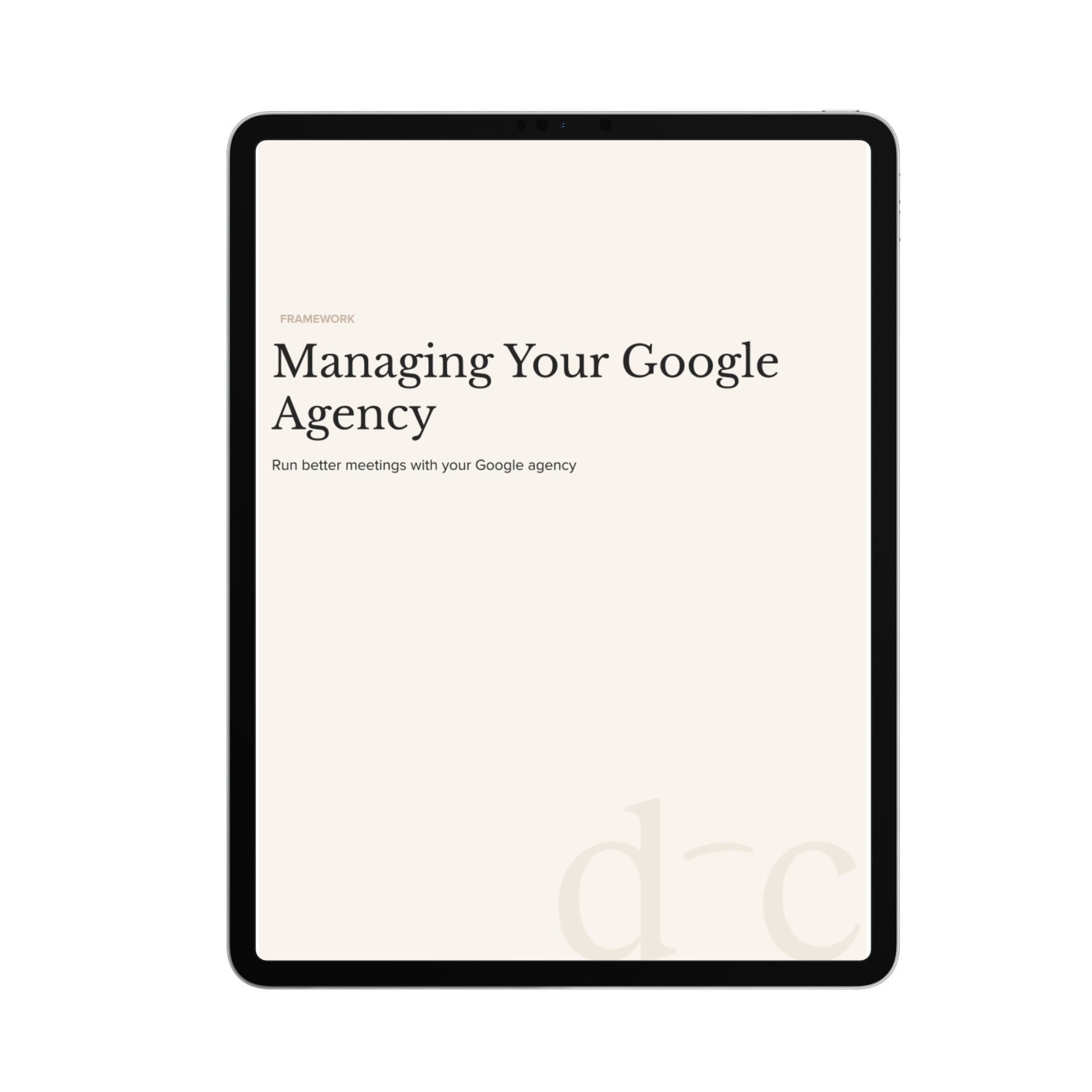 Managing Your Google Agency
