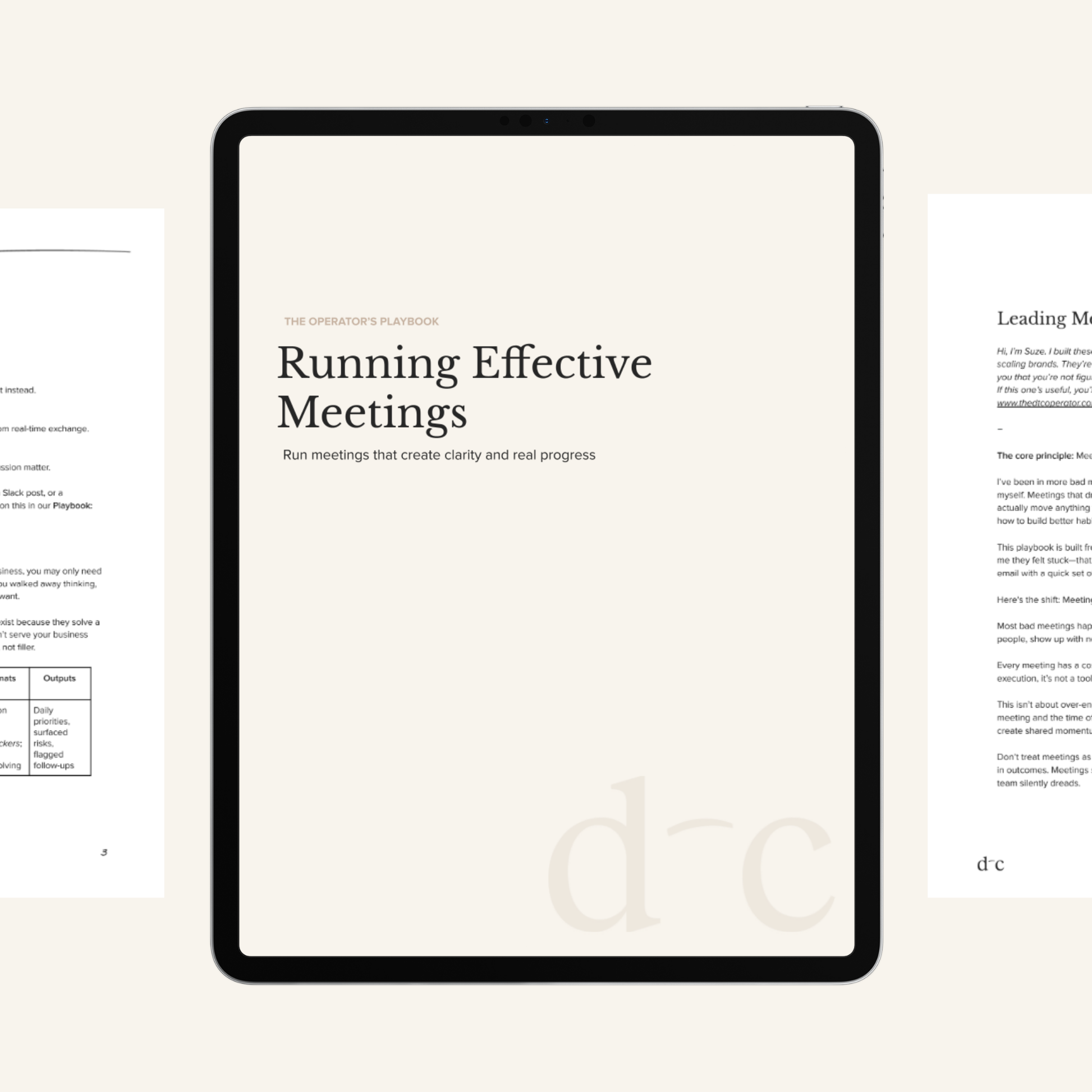 Running Effective Meetings