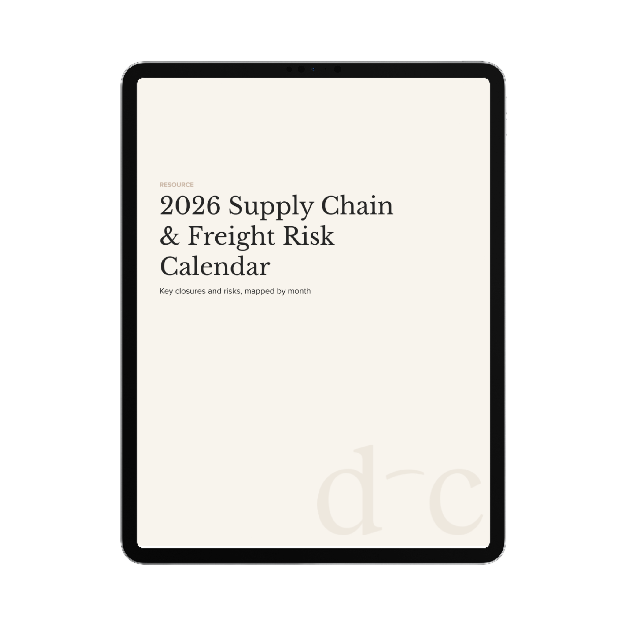 Supply Chain Risk Calendar