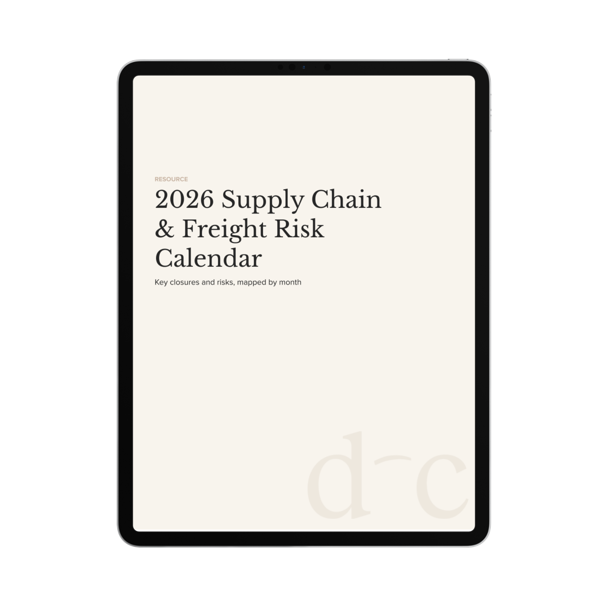 Supply Chain Risk Calendar