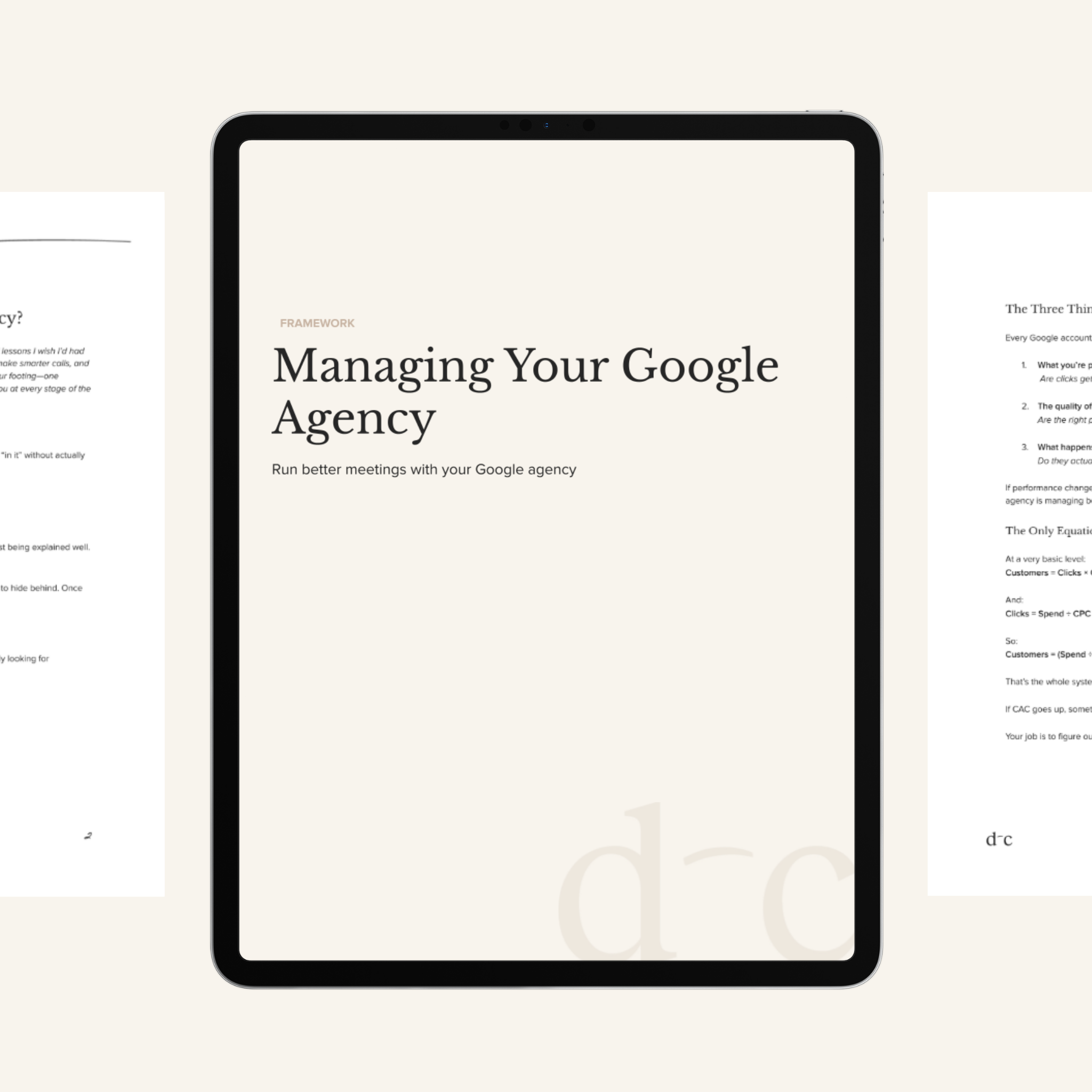 Managing Your Google Agency