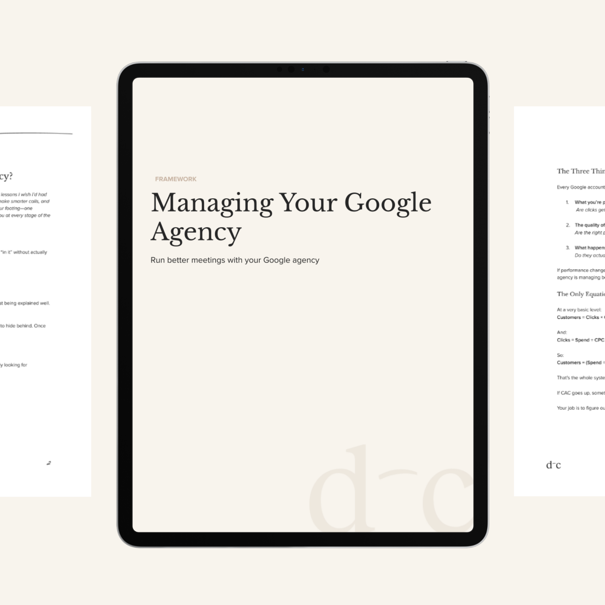 Managing Your Google Agency