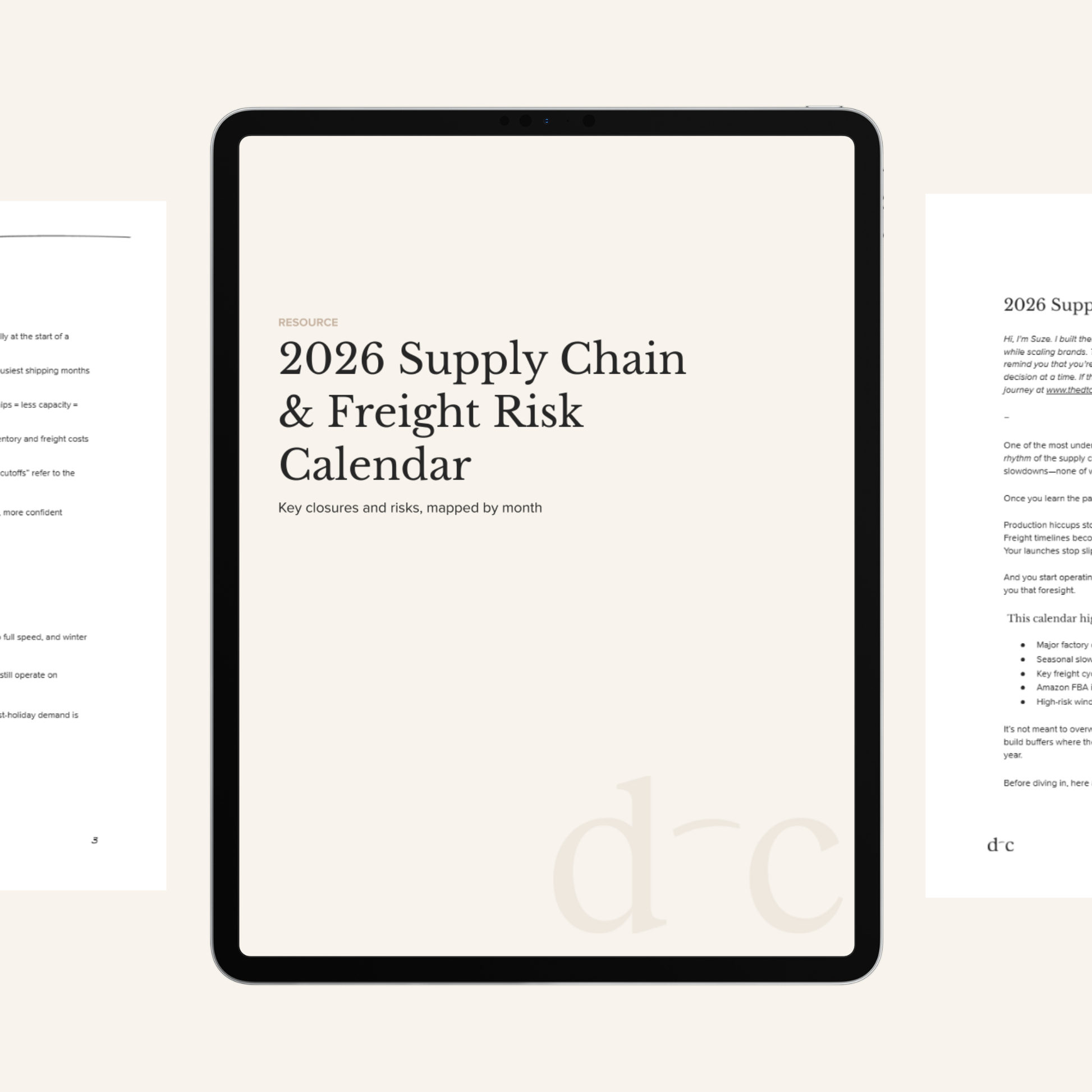 Supply Chain Risk Calendar