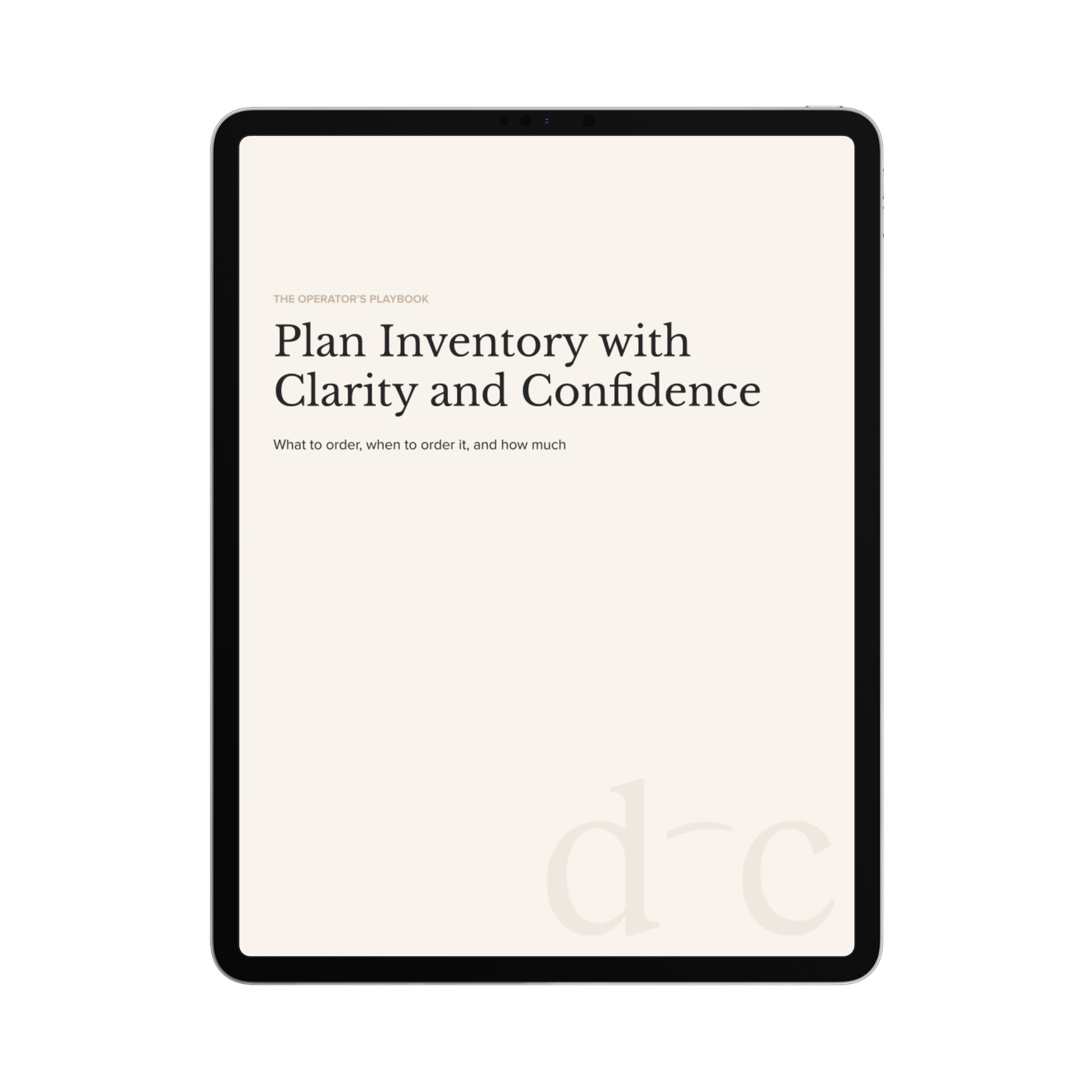 Plan Inventory with Clarity and Confidence