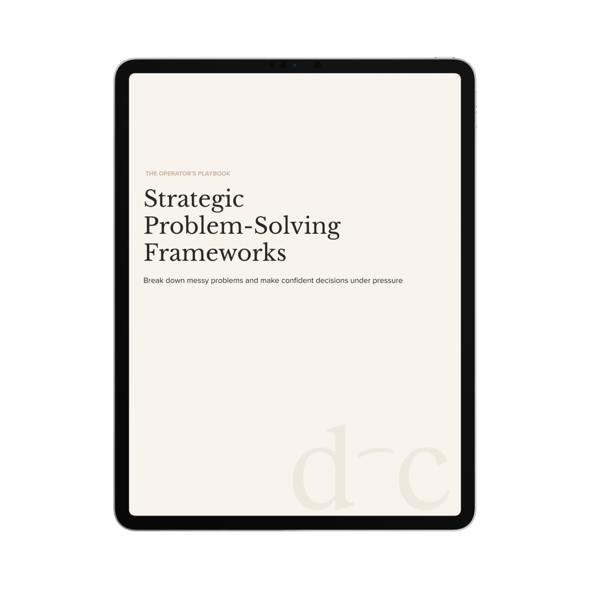 Strategic Problem-Solving Frameworks