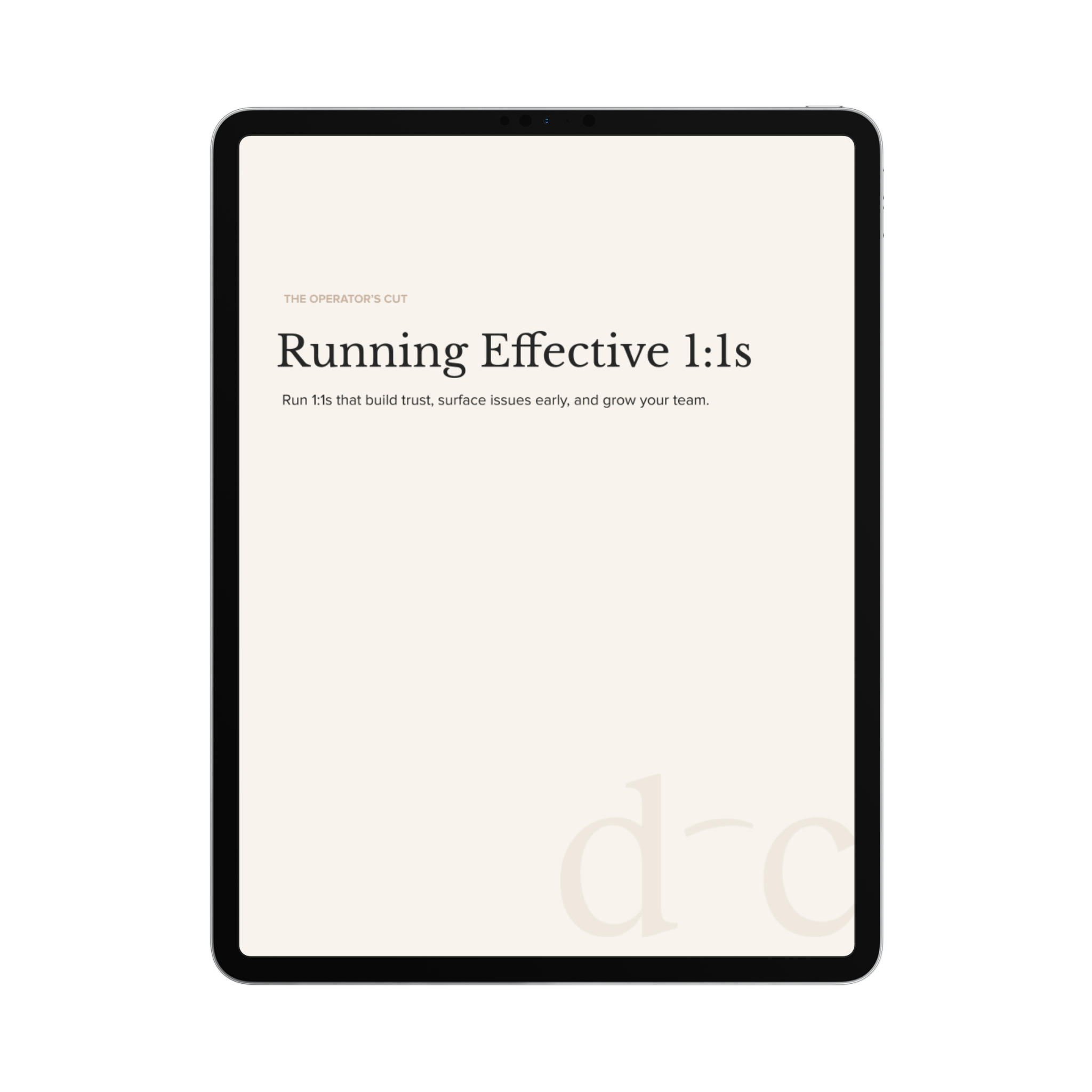 Running Effective 1:1s