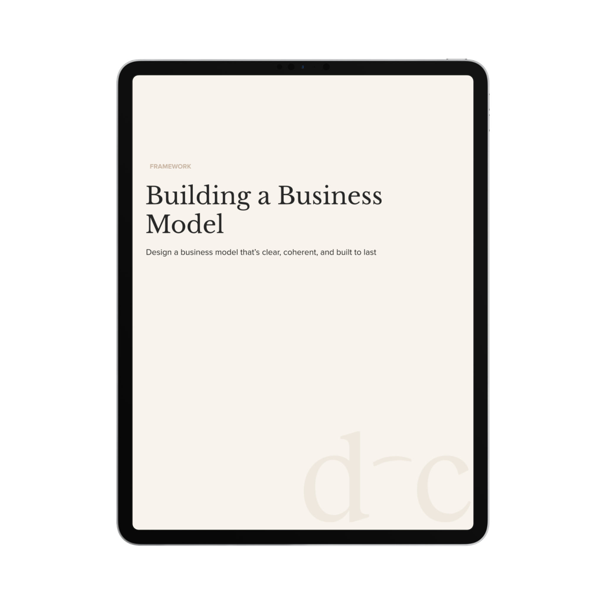 Building a Business Model