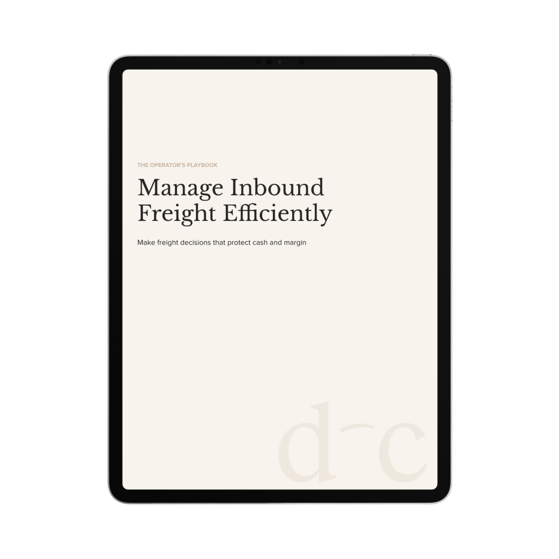 Manage Inbound Freight Efficiently