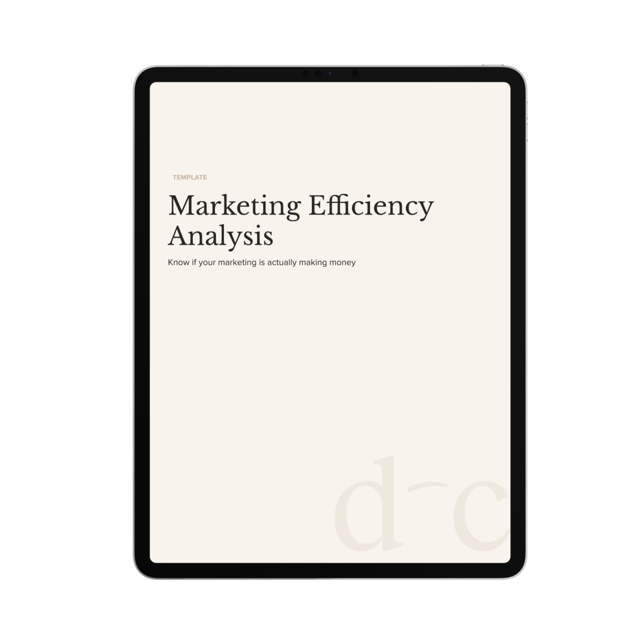 Marketing Efficiency Analysis