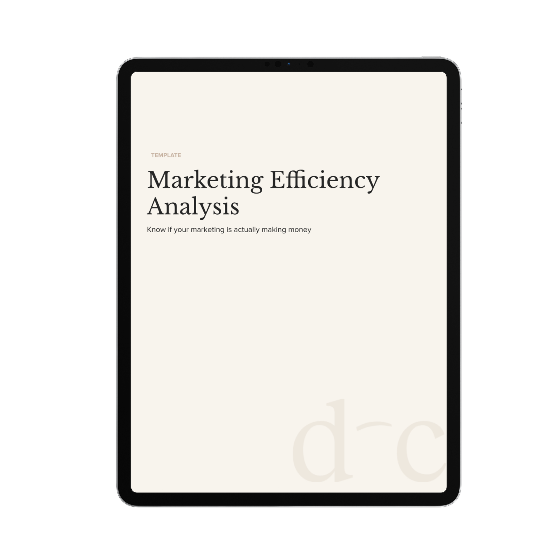 Marketing Efficiency Analysis
