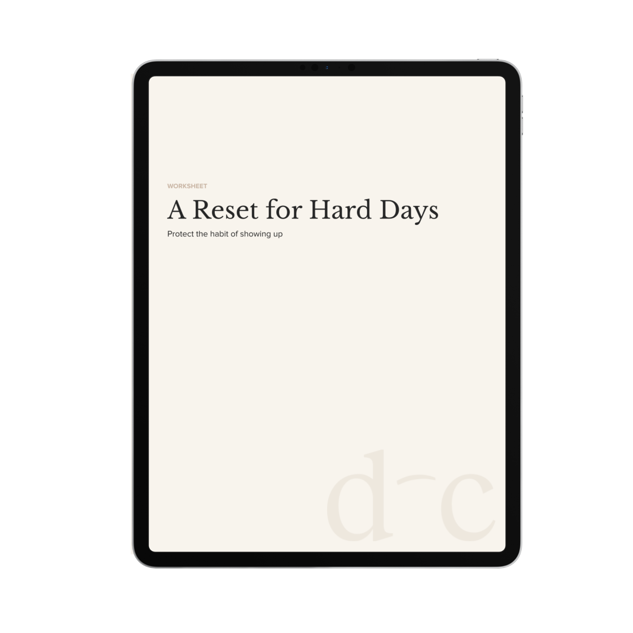 A Reset for Hard Days