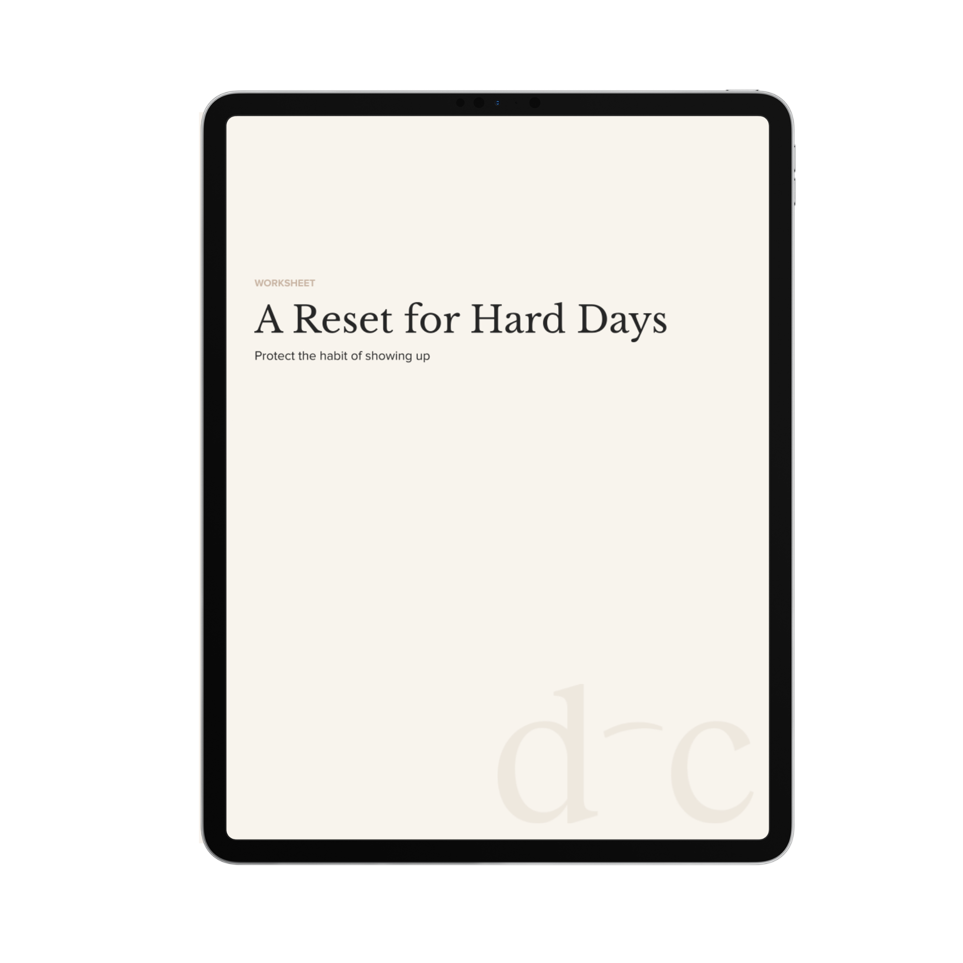 A Reset for Hard Days