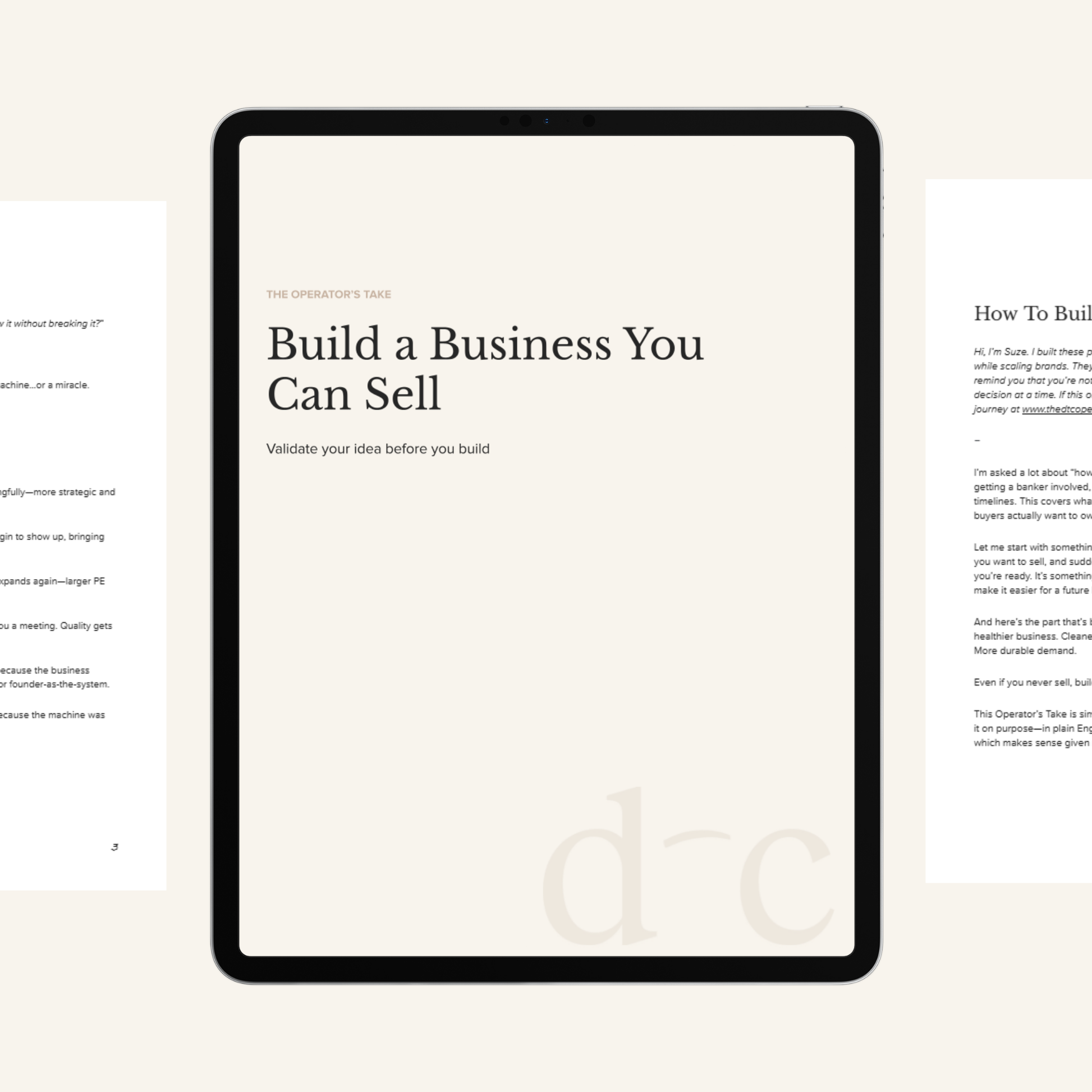 Build a Business You Can Sell