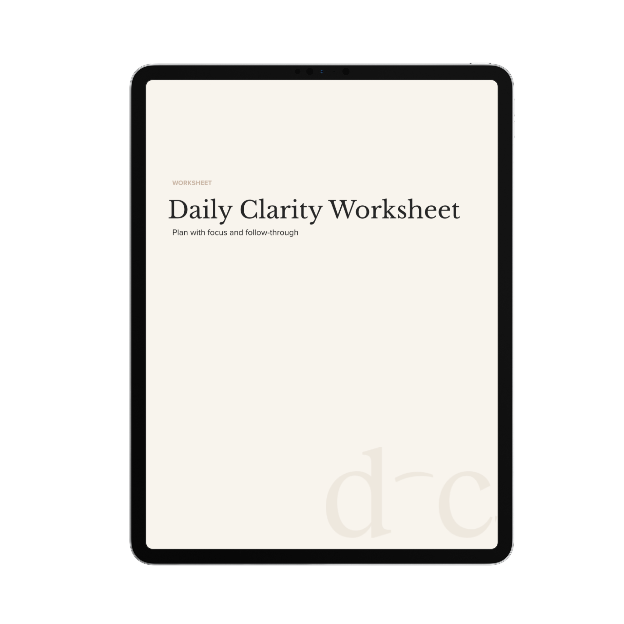 Daily Clarity Worksheet