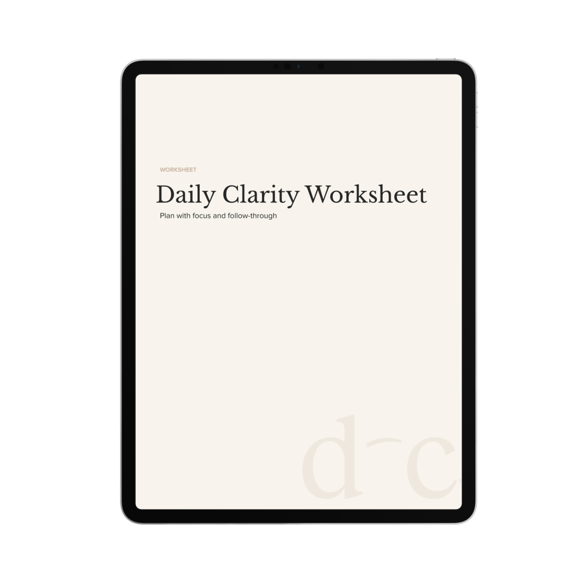 Daily Clarity Worksheet