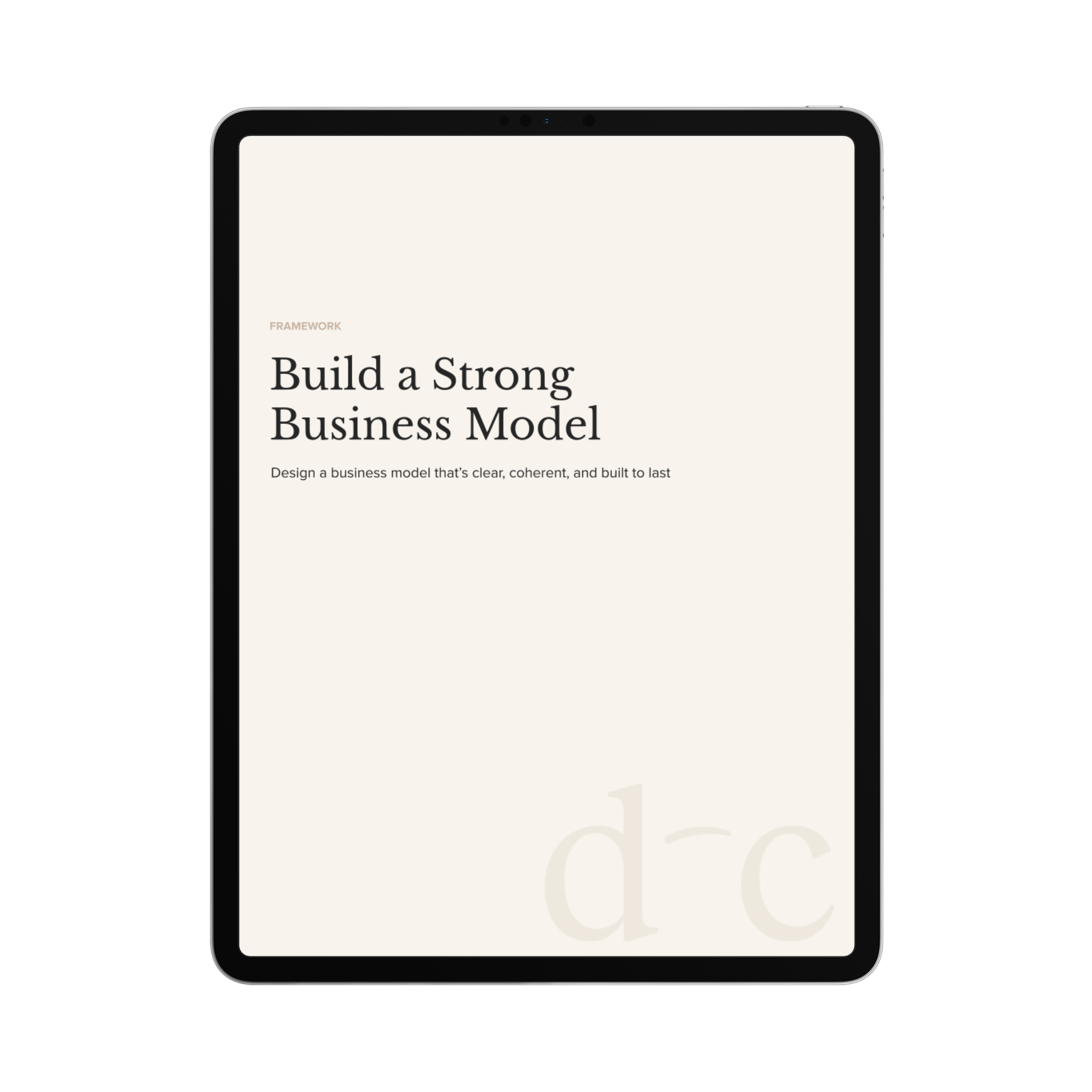 Build a Strong Business Model