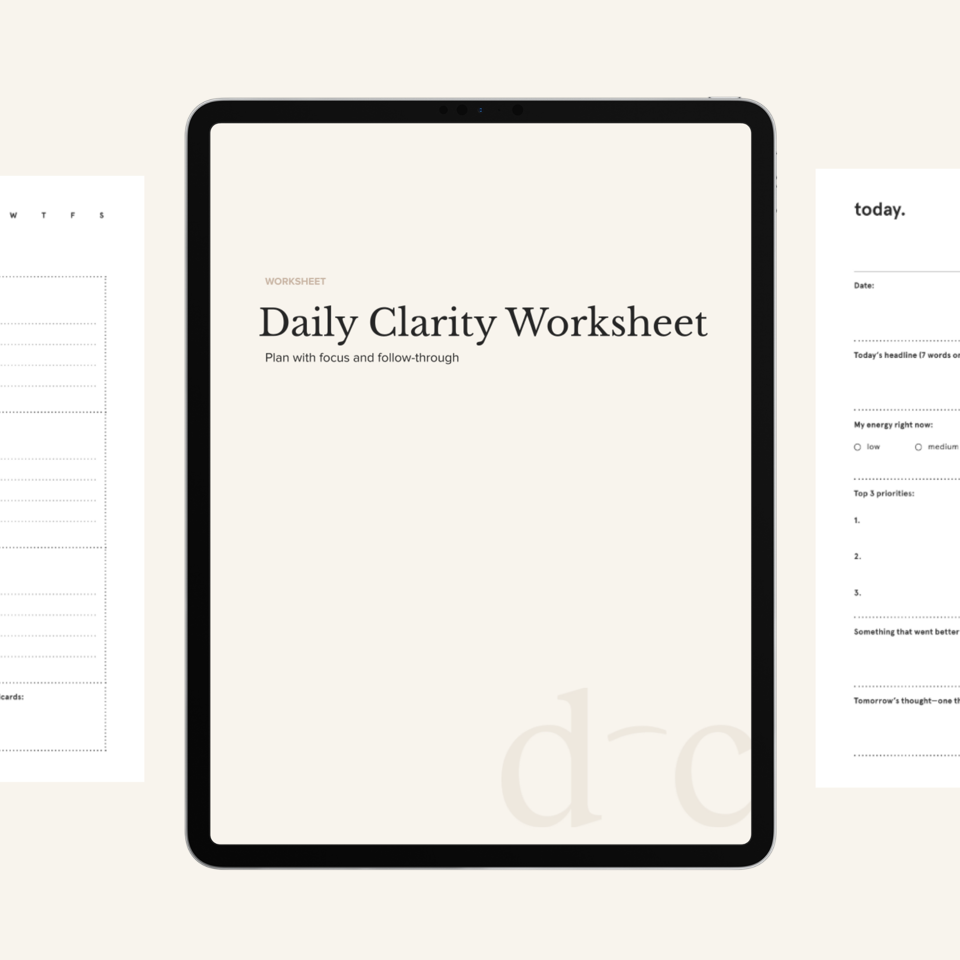 Daily Clarity Worksheet