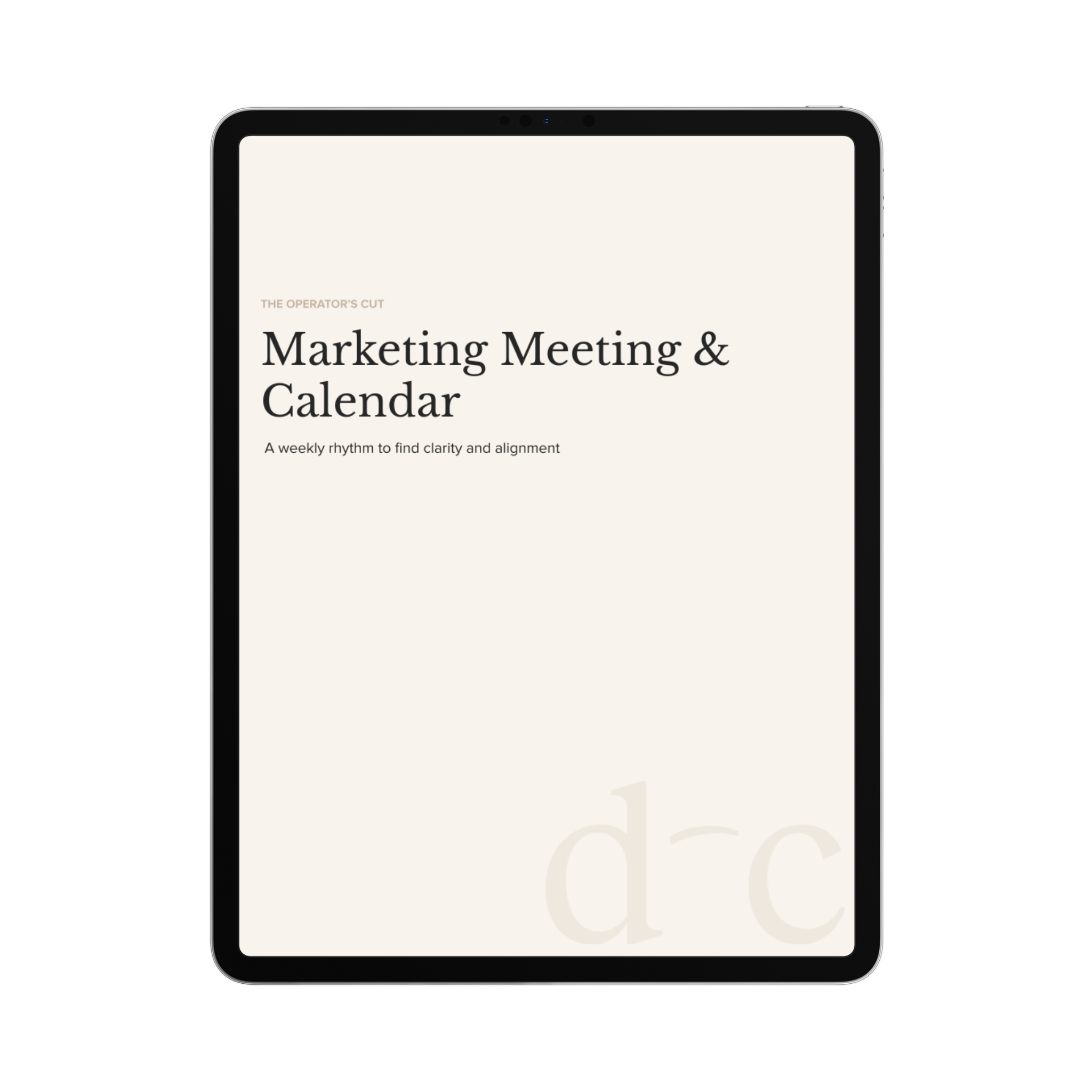 Marketing Meeting & Calendar