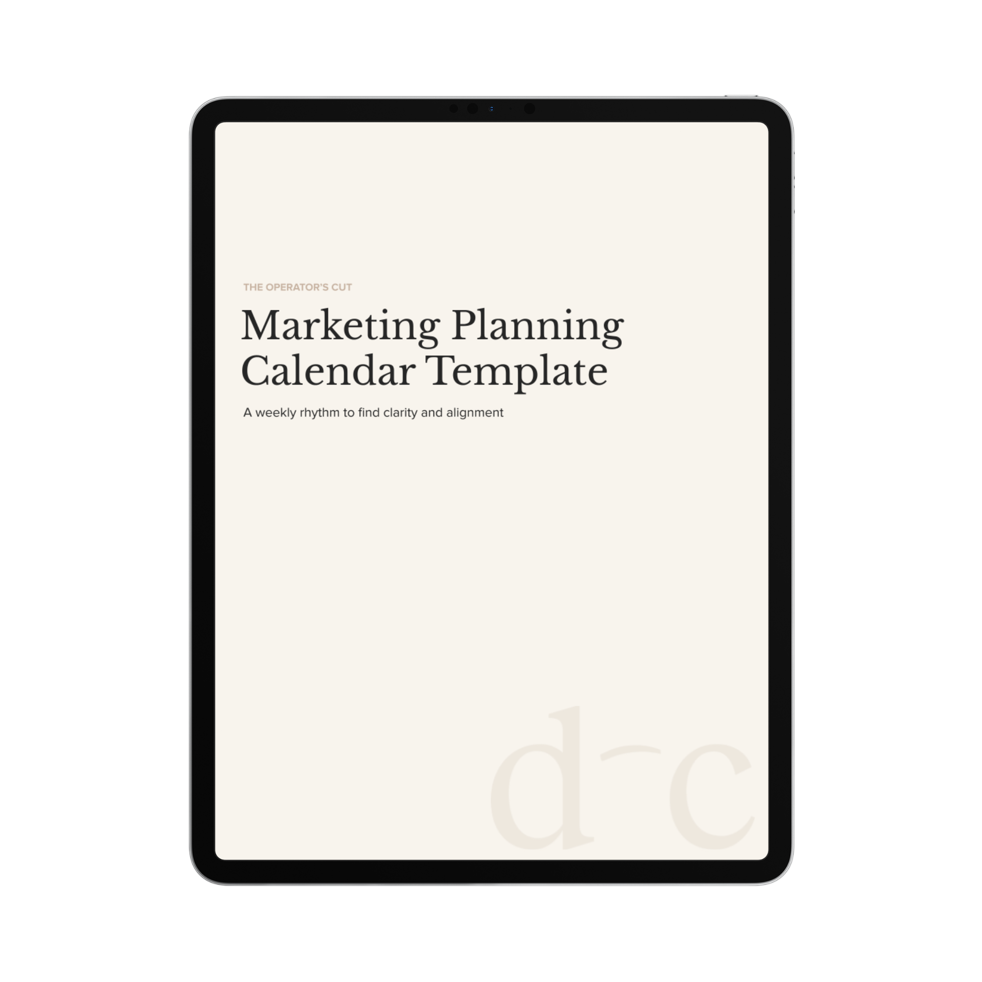 Marketing Planning Calendar Template