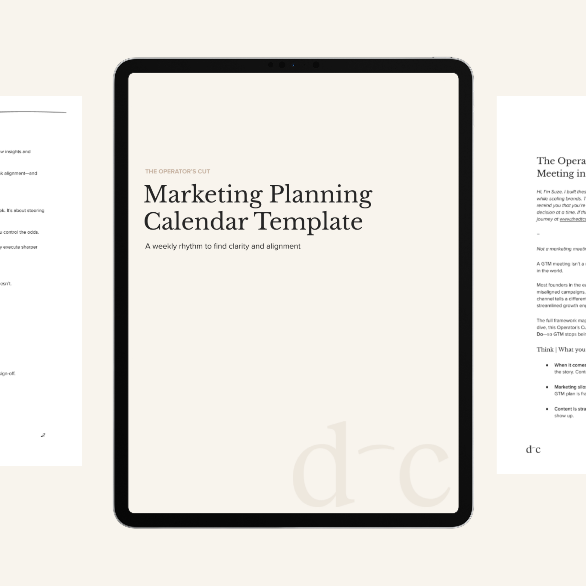Marketing Planning Calendar Template