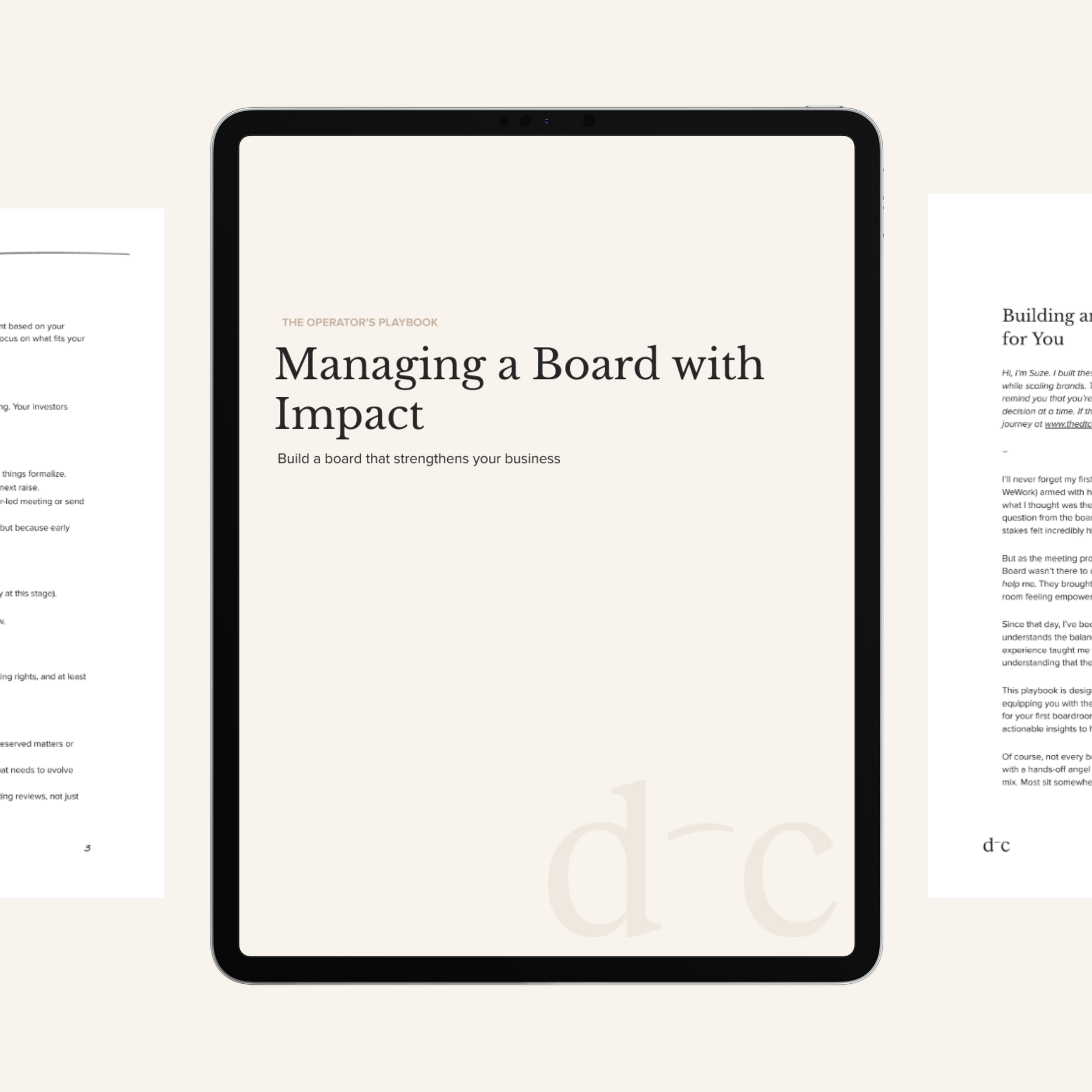 Managing a Board with Impact